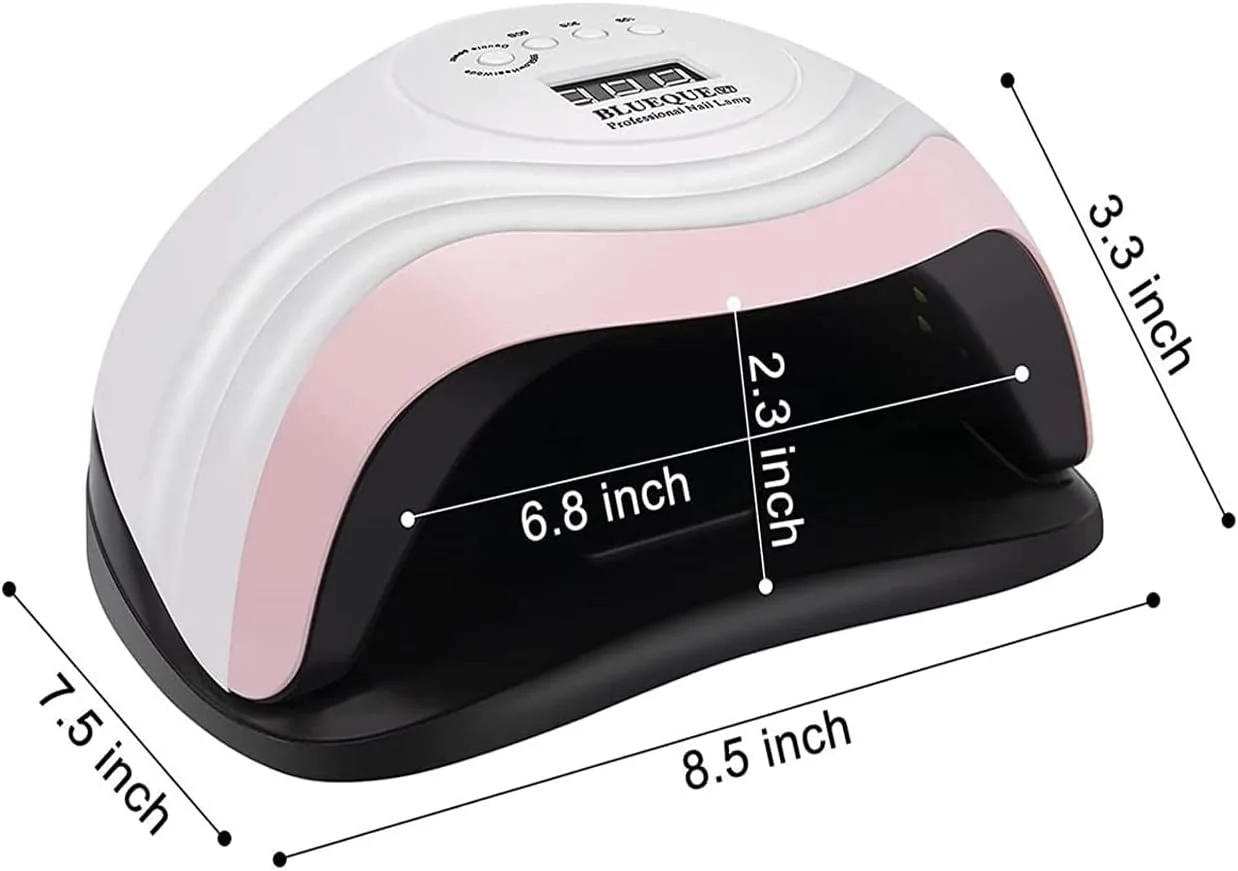 ست دستگاه خشک کن لاک ناخن UV LED نالاکال، دستگاه خشک کن حرفه ای ناخن 168 وات، بهترین دستگاه UV LED برای لاک های ژلی ناخن دست و پا