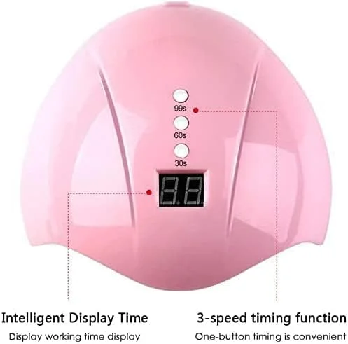 دستگاه خشک کن ناخن LED یو وی ORiTi، لامپ یو وی LED ناخن 24 وات با 3 تایمر و سنسور اتصال USB برای لاک ژل ناخن انگشتان دست و پا (صورتی)