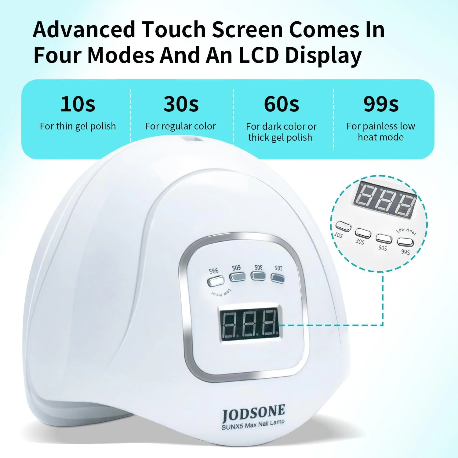 دستگاه خشک کن لاک ژل یو وی LED جادسون 150 وات، چراغ ناخن ژلی با 45 لامپ LED، چراغ LED ناخن برای ناخن های ژلی با سنسور اتوماتیک و 4 تایمر... دستگاه خشک کن لاک ژل یو وی LED جادسون 150 وات، چراغ ناخن ژلی با 45 لامپ LED، چراغ LED ناخن برای ناخن های ژلی با سنسور اتوماتیک و 4 تایمر...