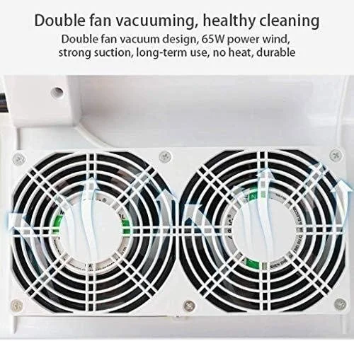 دستگاه جمع کننده گرد و غبار ناخن با 2 فن مکنده برای استفاده در سالن های آرایشی و تجهیزات طراحی ناخن به همراه 2 کیسه جمع آوری گرد و غبار 65 وات دستگاه جمع کننده گرد و غبار ناخن با 2 فن مکنده برای استفاده در سالن های آرایشی و تجهیزات طراحی ناخن به همراه 2 کیسه جمع آوری گرد و غبار 65 وات