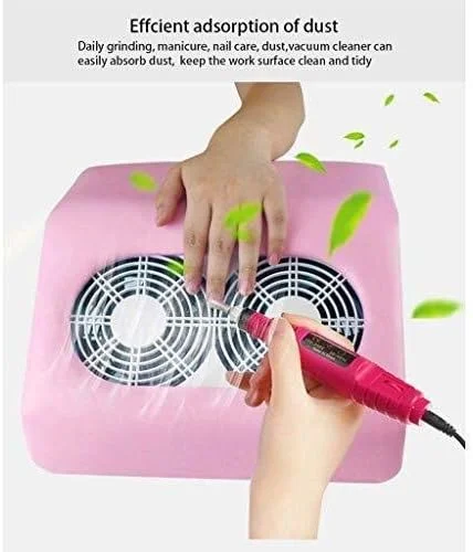 دستگاه جمع کننده گرد و غبار ناخن با 2 فن مکنده برای استفاده در سالن های آرایشی و تجهیزات طراحی ناخن به همراه 2 کیسه جمع آوری گرد و غبار 65 وات دستگاه جمع کننده گرد و غبار ناخن با 2 فن مکنده برای استفاده در سالن های آرایشی و تجهیزات طراحی ناخن به همراه 2 کیسه جمع آوری گرد و غبار 65 وات