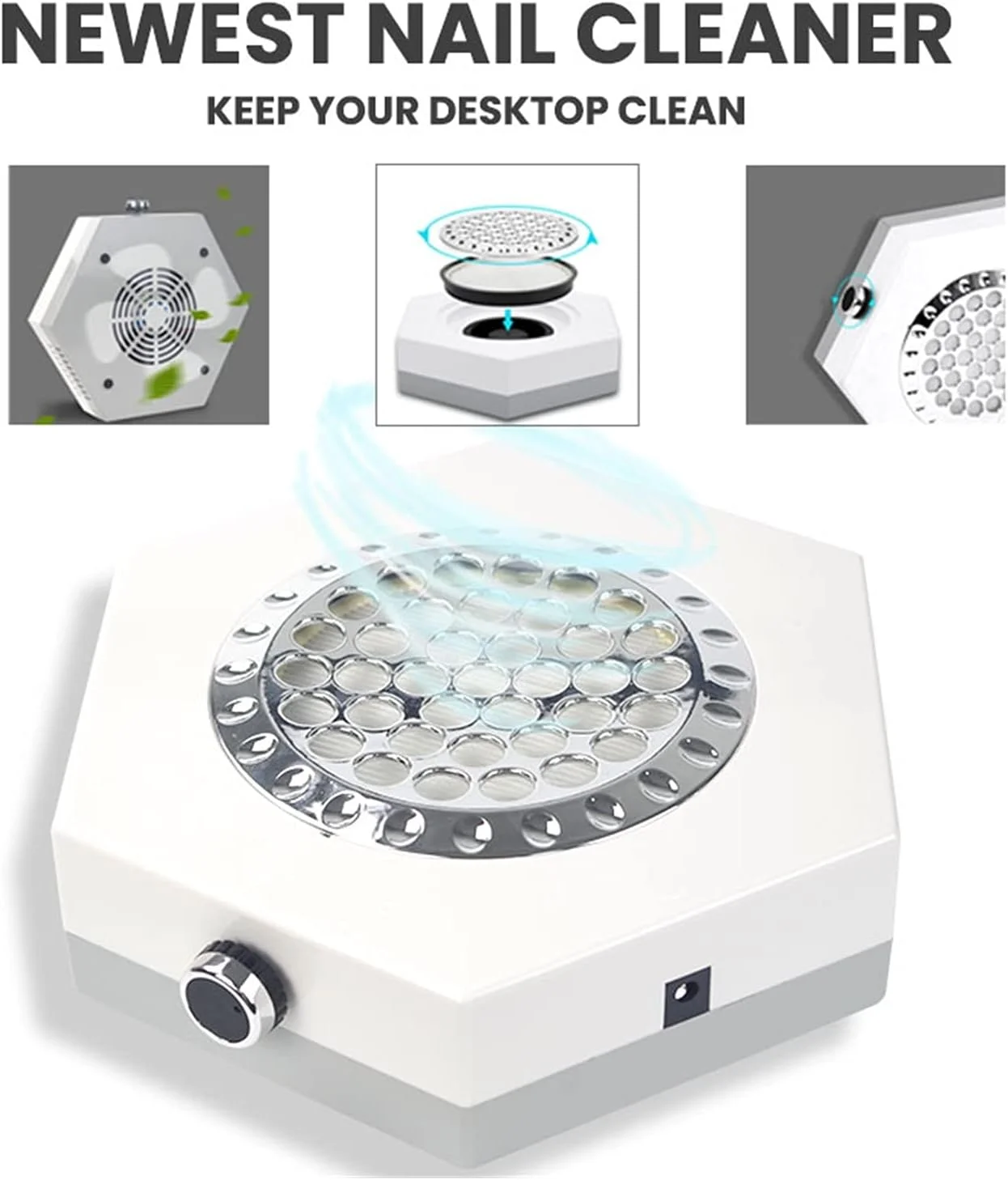 دستگاه جمع کننده گرد و غبار ناخن 80 وات، دستگاه مانیکور مکنده قدرتمند، تمیز کننده ناخن برای جمع آوری گرد و غبار، فن ناخن دستگاه جمع کننده گرد و غبار ناخن 80 وات، دستگاه مانیکور مکنده قدرتمند، تمیز کننده ناخن برای جمع آوری گرد و غبار، فن ناخن