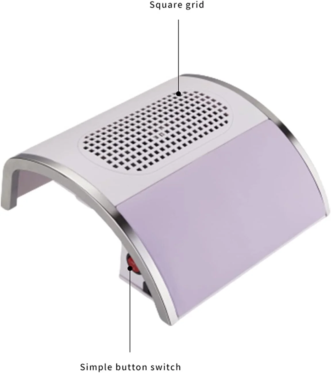 دستگاه جمع کننده گرد و غبار ناخن، دستگاه مکنده برقی 80 واتی رومیزی با دو فن، قدرت بالا برای مانیکور، فیلتر حرفه ای ناخن (بنفش) دستگاه جمع کننده گرد و غبار ناخن، دستگاه مکنده برقی 80 واتی رومیزی با دو فن، قدرت بالا برای مانیکور، فیلتر حرفه ای ناخن (بنفش)