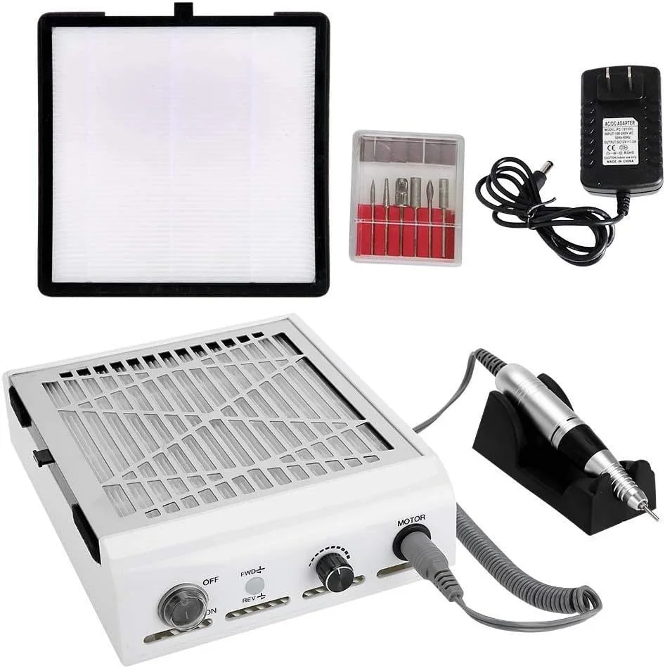 دستگاه جمع کننده گرد و غبار ناخن 60 وات، فن مکنده قدرتمند گرد و غبار ناخن، ابزار مانیکور دستگاه هنر ناخن (US) دستگاه جمع کننده گرد و غبار ناخن 60 وات، فن مکنده قدرتمند گرد و غبار ناخن، ابزار مانیکور دستگاه هنر ناخن (US)