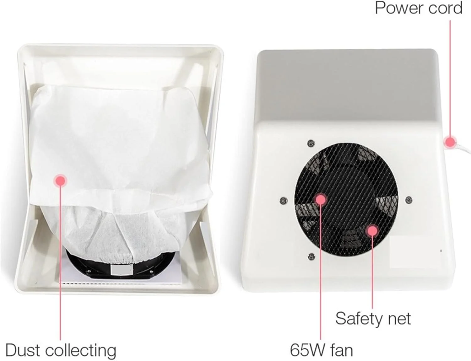 دستگاه جمع کننده گرد و غبار ناخن، جاروبرقی برقی فن مکنده ناخن برای مانیکور، تجهیزات هنر ناخن برای استفاده در سالن منزل، کم صدا (سفید 858-max) دستگاه جمع کننده گرد و غبار ناخن، جاروبرقی برقی فن مکنده ناخن برای مانیکور، تجهیزات هنر ناخن برای استفاده در سالن منزل، کم صدا (سفید 858-max)