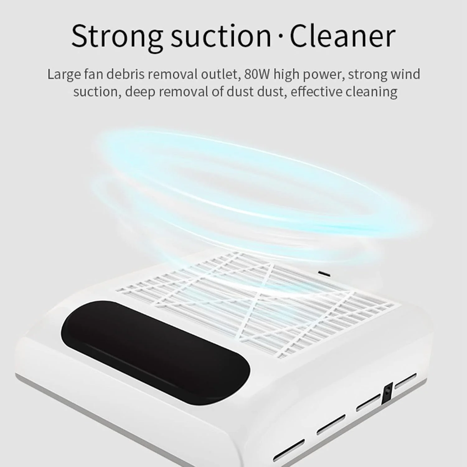 دستگاه جمع کننده گرد و غبار ناخن 80 واتی JCAKES، فن مکنده سالن طراحی ناخن، فن جاروبرقی برای ناخن های اکریلیک و ژل اکستنشن پلی ناخن، سفید