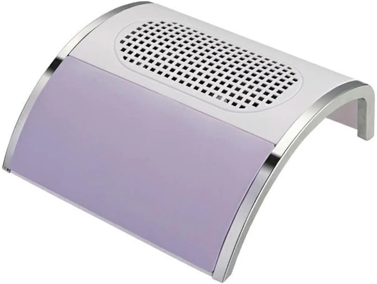 دستگاه جمع کننده گرد و غبار ناخن 80 واتی با دو فن، ابزار مانیکور با قدرت بالا (بنفش)