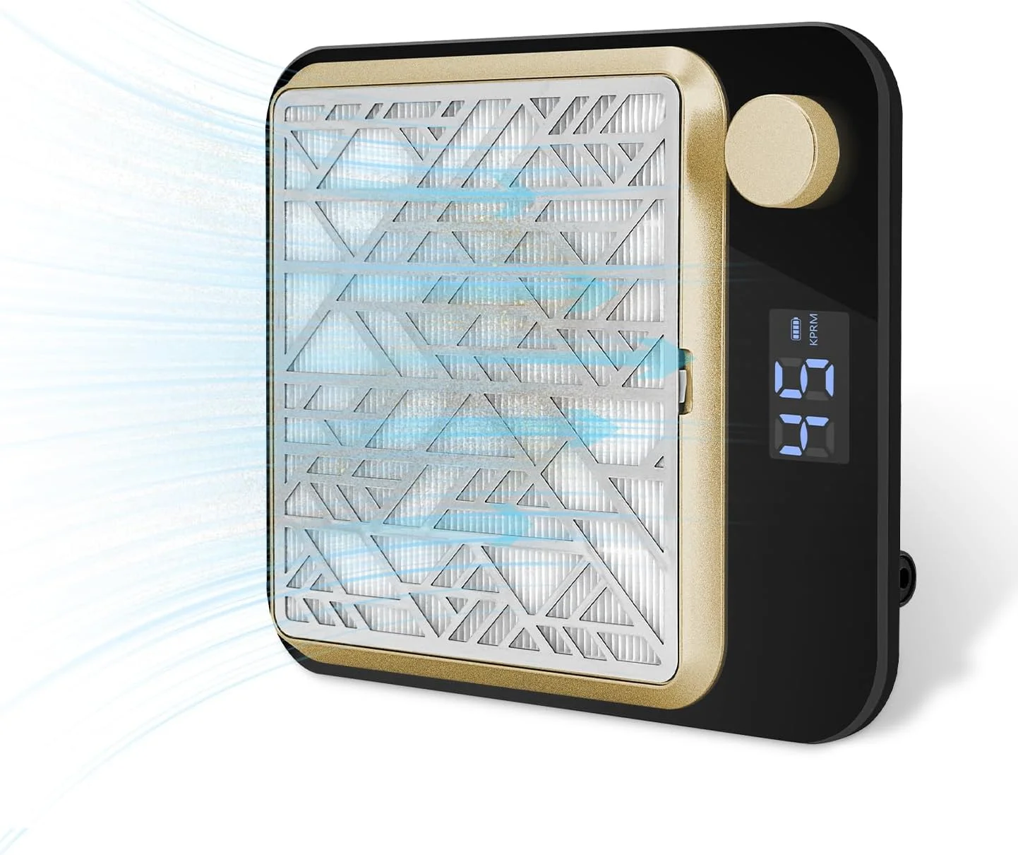 دستگاه جمع کننده گرد و غبار ناخن، مکنده گرد و غبار ناخن با سرعت قابل تنظیم و فیلتر قابل استفاده مجدد، فن مکش قوی گرد و غبار برای پولیش ژل ناخن های اکریلیک، ابزار مانیکور پدیکور، قابل شارژ