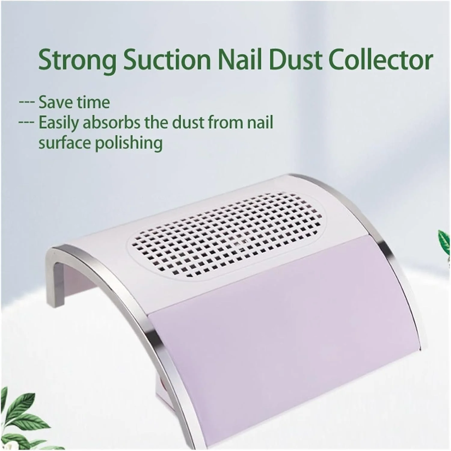 دستگاه جمع کننده گرد و غبار ناخن 120 واتی با قدرت بالا، دستگاه جاروبرقی تک موتوره با 2 فن، ابزار سالن مانیکور (868-1 سفید)