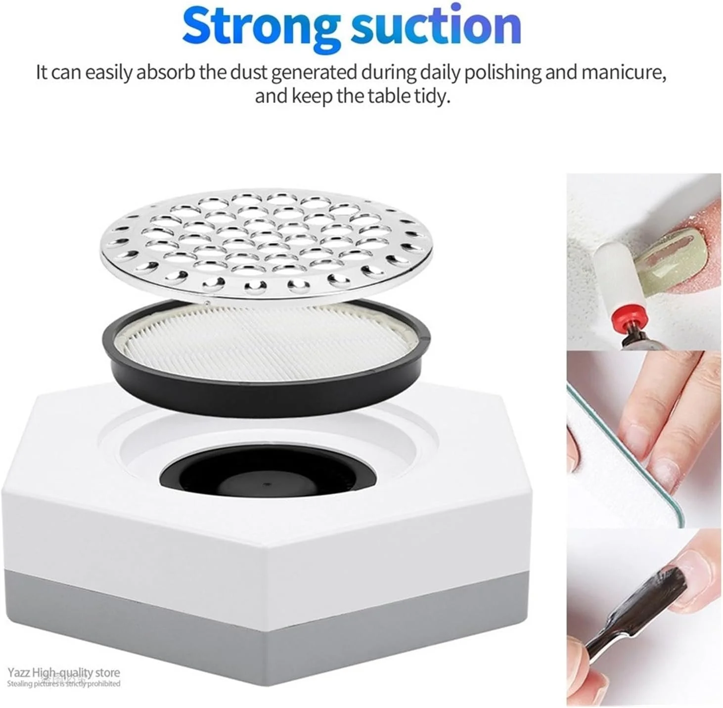 دستگاه مکنده گرد و غبار ناخن 80 وات با قدرت مکش بالا، سرعت قابل تنظیم، دارای فیلتر، مناسب برای مانیکور و سالن دستگاه مکنده گرد و غبار ناخن 80 وات با قدرت مکش بالا، سرعت قابل تنظیم، دارای فیلتر، مناسب برای مانیکور و سالن