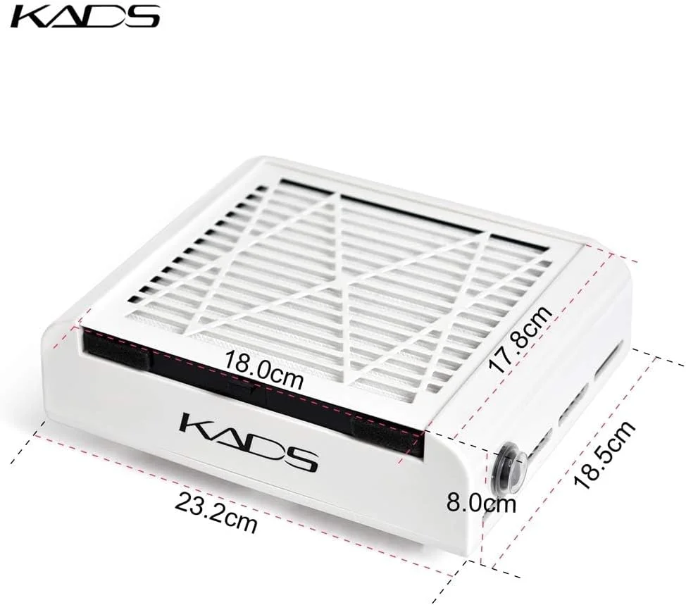 فن مکنده گرد و غبار ناخن KADS، جمع کننده گرد و غبار ناخن با فیلتر ضد ریزش (220 ولت EU Plug) فن مکنده گرد و غبار ناخن KADS، جمع کننده گرد و غبار ناخن با فیلتر ضد ریزش (220 ولت EU Plug)