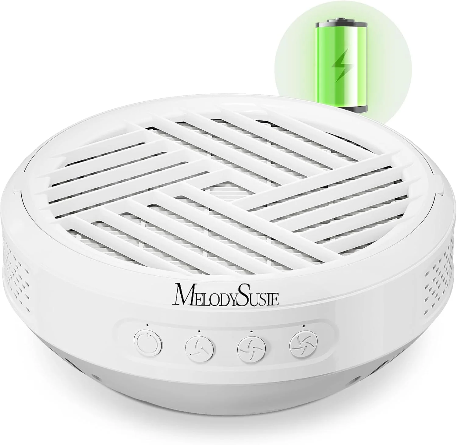 دستگاه جمع کننده گرد و غبار ناخن شارژی MelodySusie، فن مکنده جمع و جور بی سیم با فیلتر قابل استفاده مجدد، دستگاه مکش قدرتمند گرد و غبار SProR برای مانیکور پدیکور لاک ژل در سالن و منزل، سفید