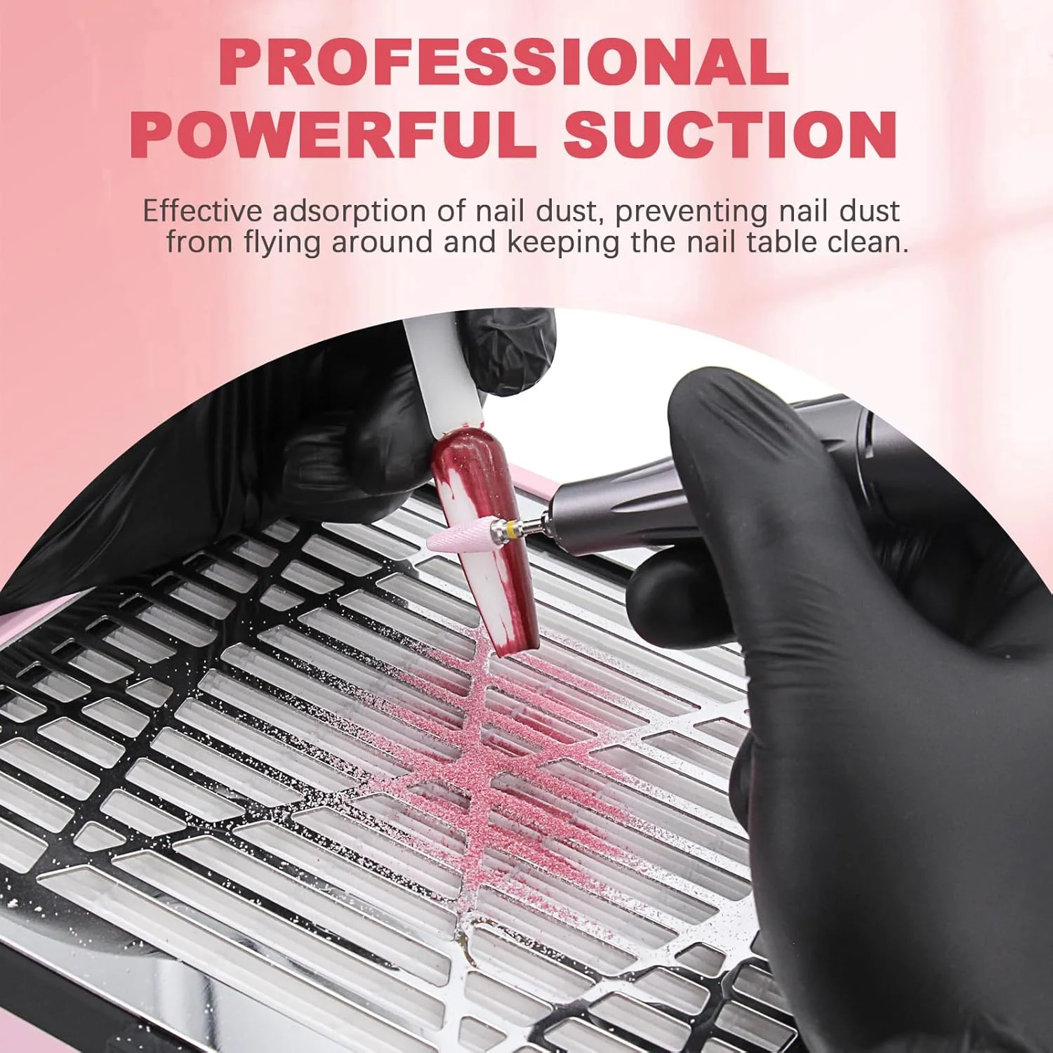 دستگاه جمع کننده گرد و غبار ناخن AONOLOVO، مکش قابل تنظیم، فن حرفه ای جمع کننده گرد و غبار ناخن با نور، دستگاه مکنده برقی برای از بین بردن ناخن های اکریلیک، صورتی دستگاه جمع کننده گرد و غبار ناخن AONOLOVO، مکش قابل تنظیم، فن حرفه ای جمع کننده گرد و غبار ناخن با نور، دستگاه مکنده برقی برای از بین بردن ناخن های اکریلیک، صورتی