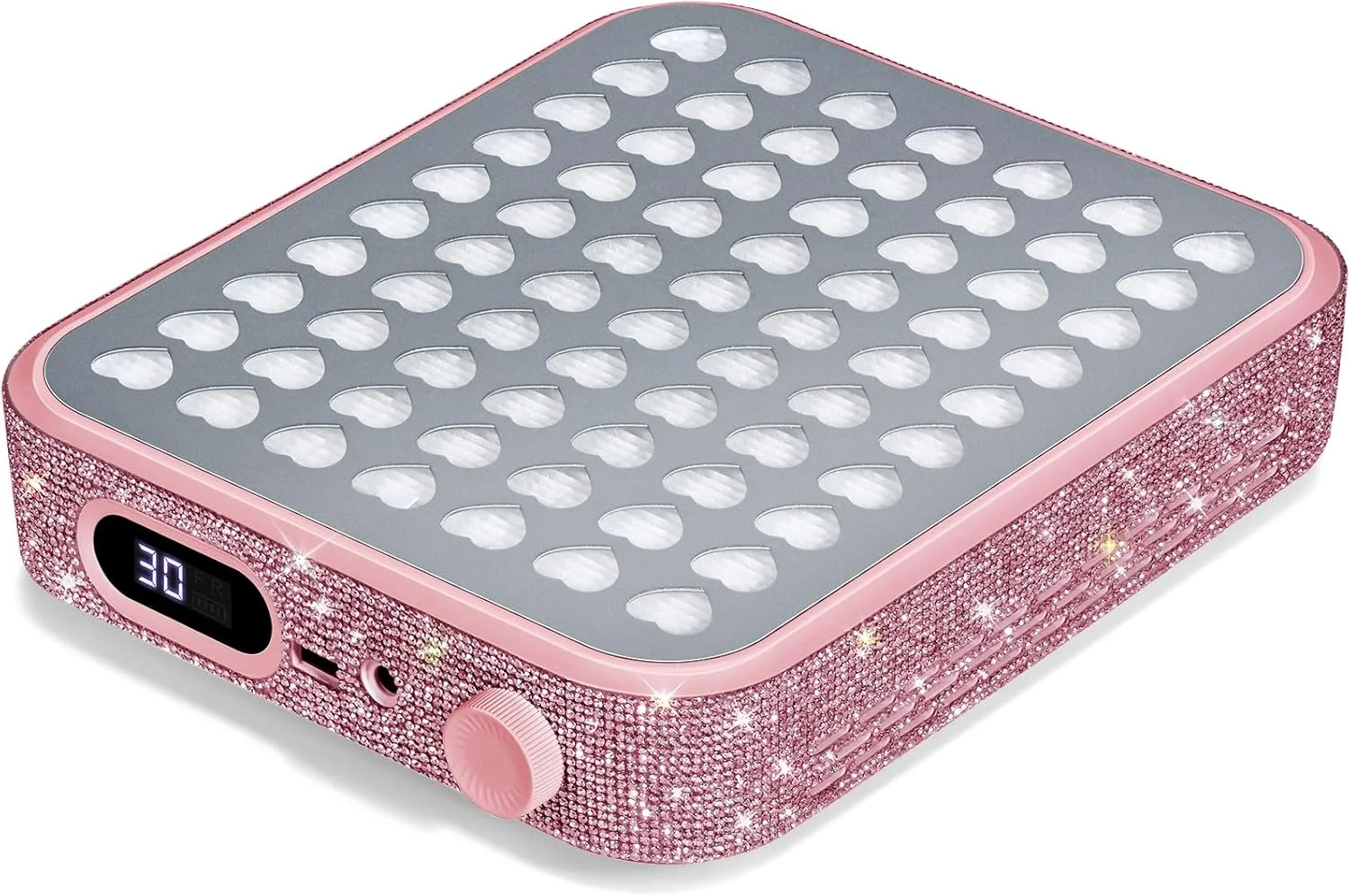 دستگاه جمع کننده گرد و غبار ناخن با 2 فیلتر قابل استفاده مجدد، دستگاه مکنده گرد و غبار ناخن بی صدا برای هنر ناخن، فن و جمع کننده گرد و غبار قدرتمند ناخن، جاروبرقی ناخن برای سالن و خانه (الماس صورتی)