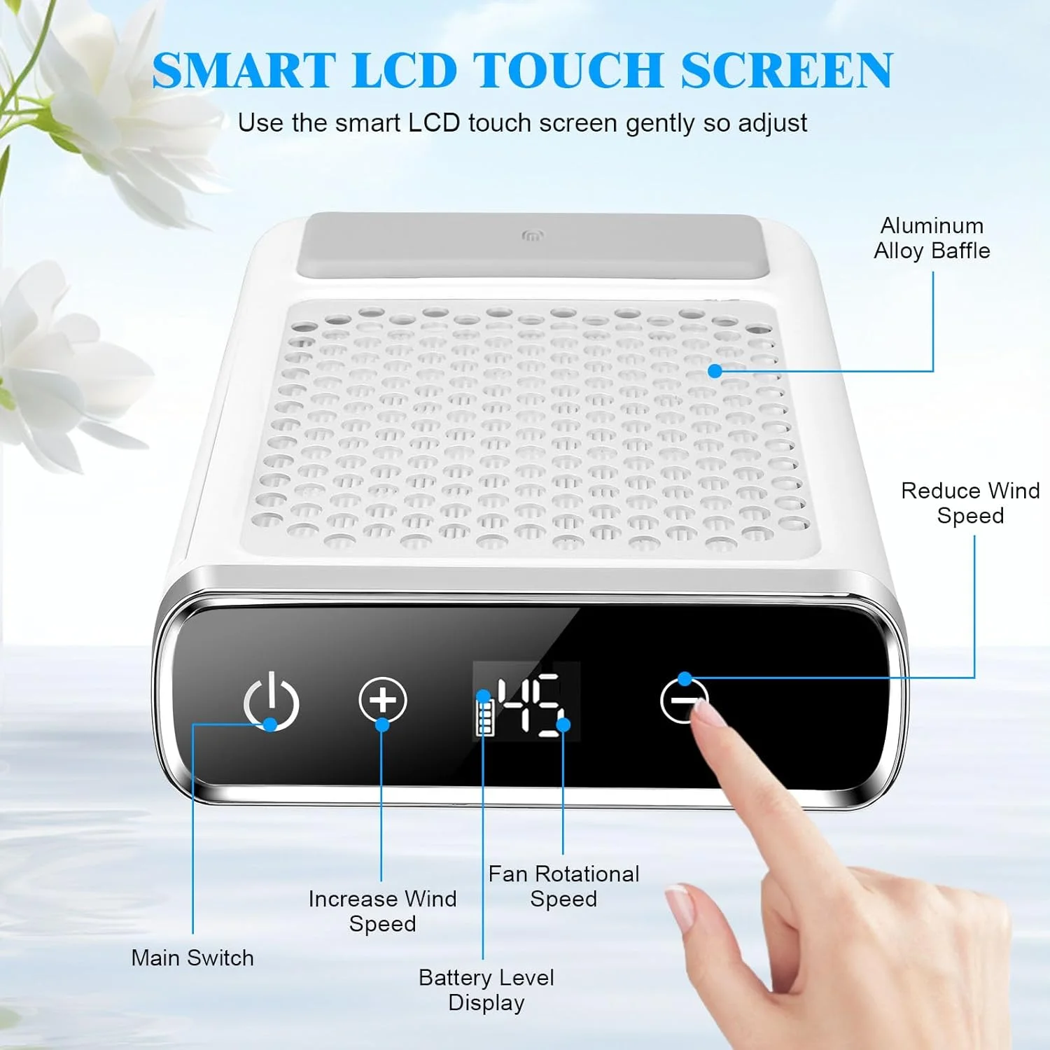 دستگاه مکنده گرد و غبار ناخن، 80 وات، بی سیم، باطری خور، دستگاه جمع آوری گرد و غبار ناخن قابل شارژ با فن مکش قدرتمند برای مانیکور، دستگاه مکنده ناخن با فیلتر، مناسب برای سالن ناخن دستگاه مکنده گرد و غبار ناخن، 80 وات، بی سیم، باطری خور، دستگاه جمع آوری گرد و غبار ناخن قابل شارژ با فن مکش قدرتمند برای مانیکور، دستگاه مکنده ناخن با فیلتر، مناسب برای سالن ناخن