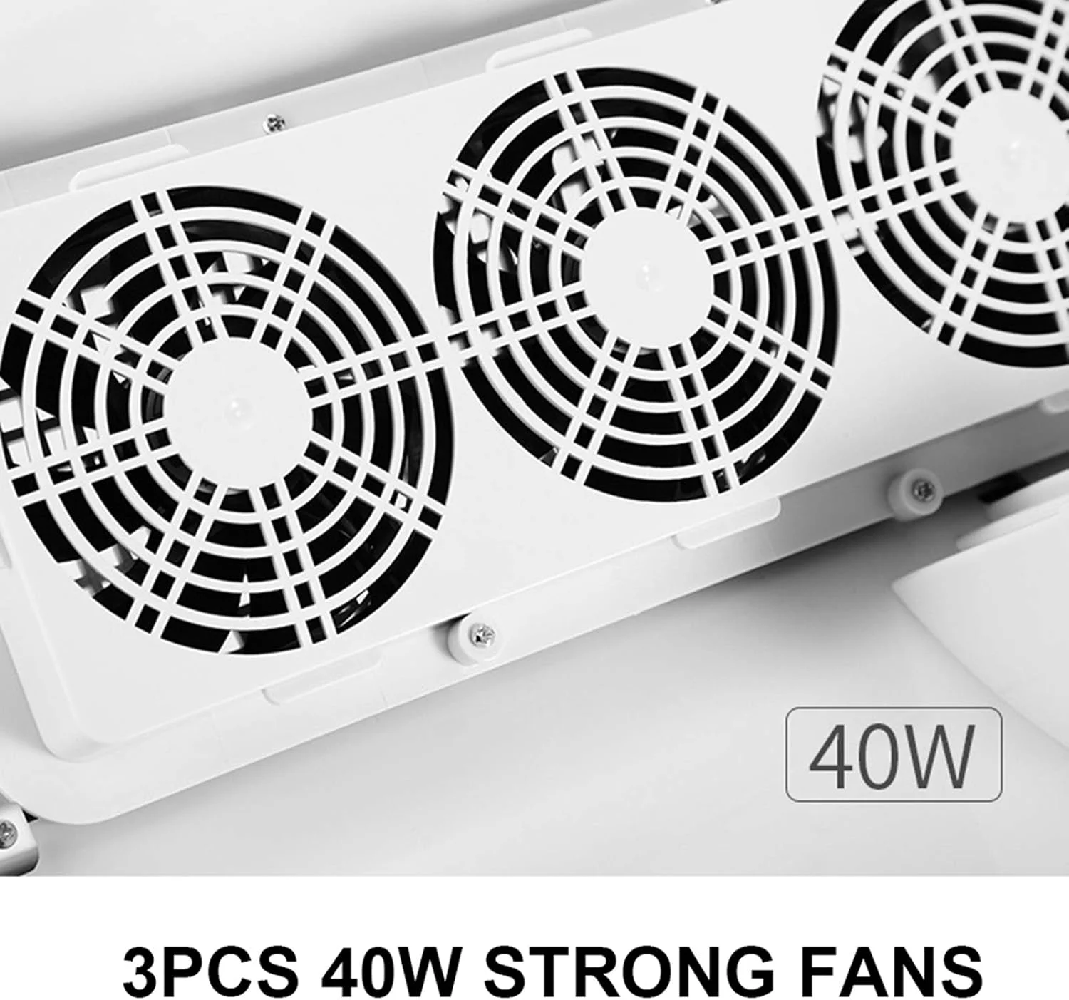 دستگاه مکنده رومیزی 40 وات Anself برای مانیکور حرفه ای، جمع کننده گرد و غبار ناخن، ابزار تمیز کننده برای طراحی ناخن با 3 فن و 2 کیسه