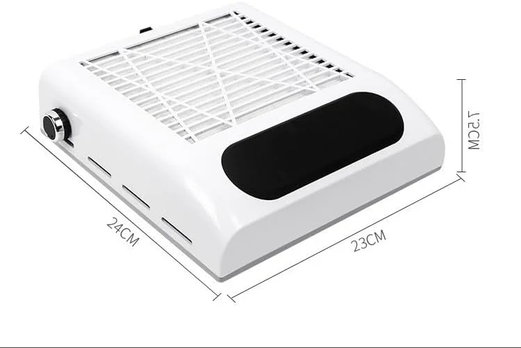 دستگاه جمع کننده گرد و غبار ناخن 80 وات، با قدرت مکش قابل تنظیم، صدای کم و فیلتر کشویی - استخراج کننده لوازم ناخن رومیزی 2 در 1 برای مراقبت کارآمد از ناخن دستگاه جمع کننده گرد و غبار ناخن 80 وات، با قدرت مکش قابل تنظیم، صدای کم و فیلتر کشویی - استخراج کننده لوازم ناخن رومیزی 2 در 1 برای مراقبت کارآمد از ناخن