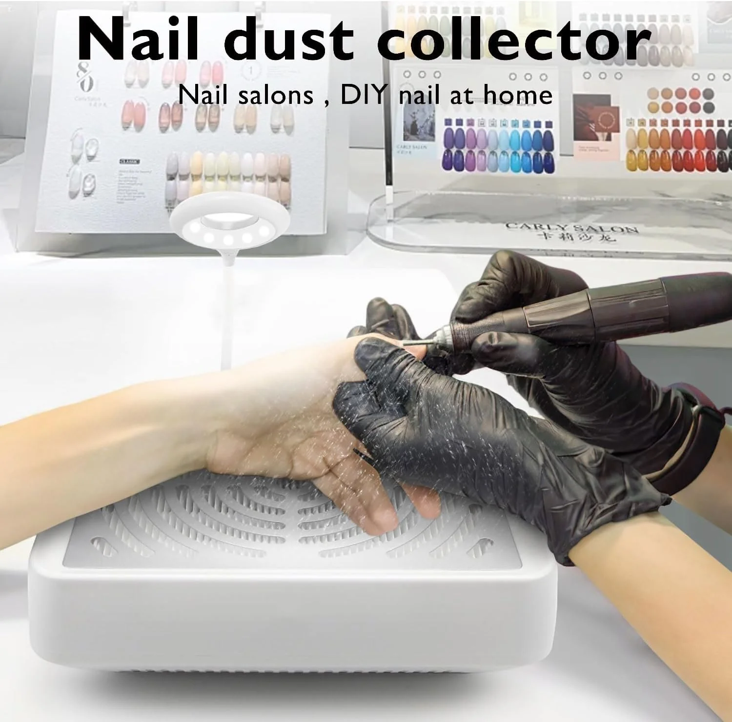 دستگاه جمع کننده گرد و غبار ناخن Angju با نور LED - فن مکنده گرد و غبار ناخن قدرتمند 40 واتی با فیلتر قابل استفاده مجدد، لوازم مانیکور جمع کننده گرد و غبار برقی برای ناخن های اکریلیک، کم صدا دستگاه جمع کننده گرد و غبار ناخن Angju با نور LED - فن مکنده گرد و غبار ناخن قدرتمند 40 واتی با فیلتر قابل استفاده مجدد، لوازم مانیکور جمع کننده گرد و غبار برقی برای ناخن های اکریلیک، کم صدا