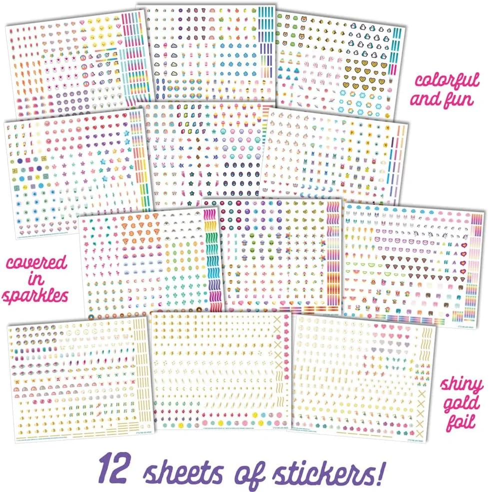 Craft-tastic — اکسپرس برچسب ناخن — کیت طراحی ناخن — برچسب های معمولی، فویل طلایی و اکلیلی — 8 سال به بالا Craft-tastic — اکسپرس برچسب ناخن — کیت طراحی ناخن — برچسب های معمولی، فویل طلایی و اکلیلی — 8 سال به بالا