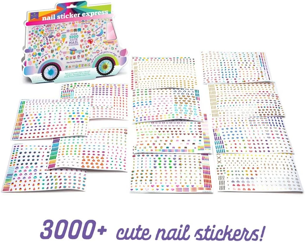 Craft-tastic — اکسپرس برچسب ناخن — کیت طراحی ناخن — برچسب های معمولی، فویل طلایی و اکلیلی — 8 سال به بالا Craft-tastic — اکسپرس برچسب ناخن — کیت طراحی ناخن — برچسب های معمولی، فویل طلایی و اکلیلی — 8 سال به بالا