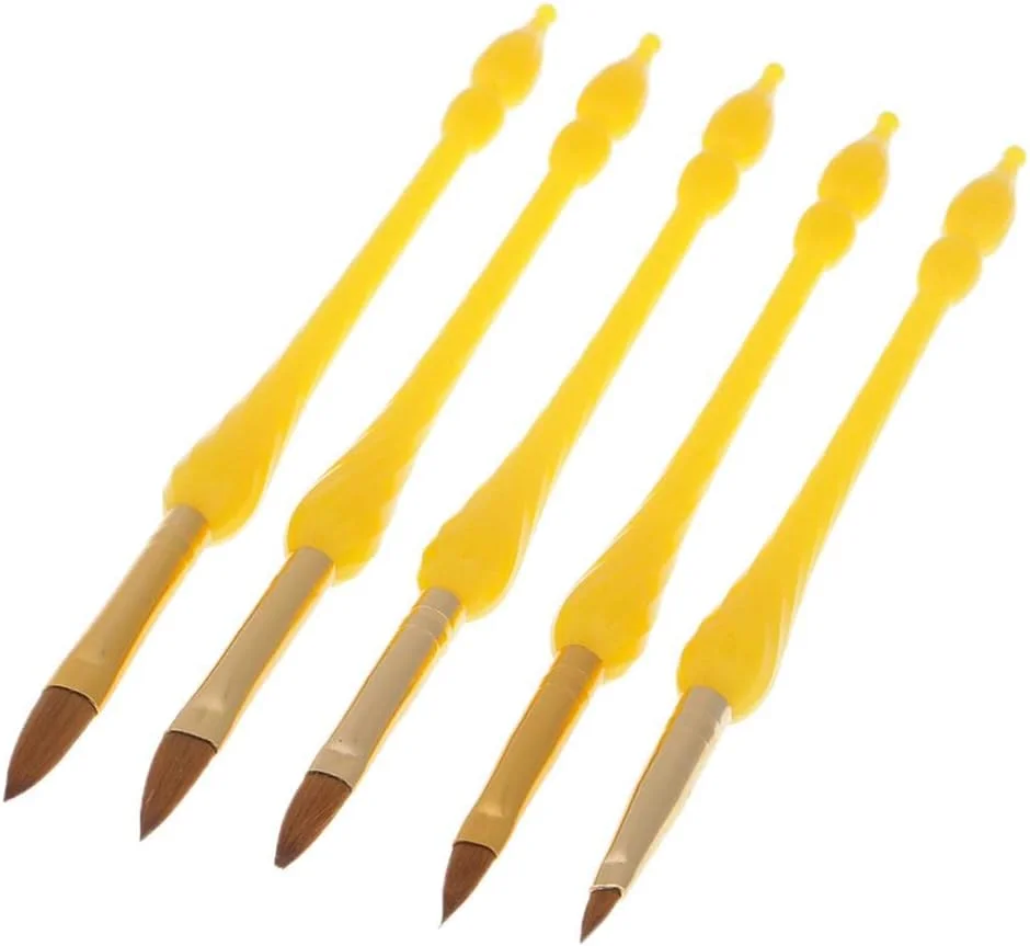 ست ۵ عددی قلم طراحی ناخن حرفه ای برای لاک ژل یو وی، طراحی خطوط و نقاشی، زرد ست ۵ عددی قلم طراحی ناخن حرفه ای برای لاک ژل یو وی، طراحی خطوط و نقاشی، زرد