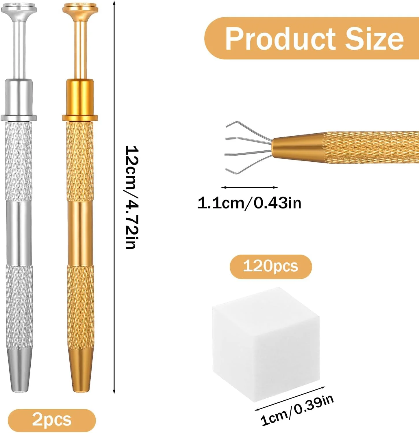 120 عدد اسفنج نرم طراحی ناخن، اسفنج ناخن با قلم گیره ای، ابزار طراحی ناخن مانیکور برای آمبره و گرادیان، لوازم جانبی ضروری (طلایی + نقره ای) 120 عدد اسفنج نرم طراحی ناخن، اسفنج ناخن با قلم گیره ای، ابزار طراحی ناخن مانیکور برای آمبره و گرادیان، لوازم جانبی ضروری (طلایی + نقره ای)