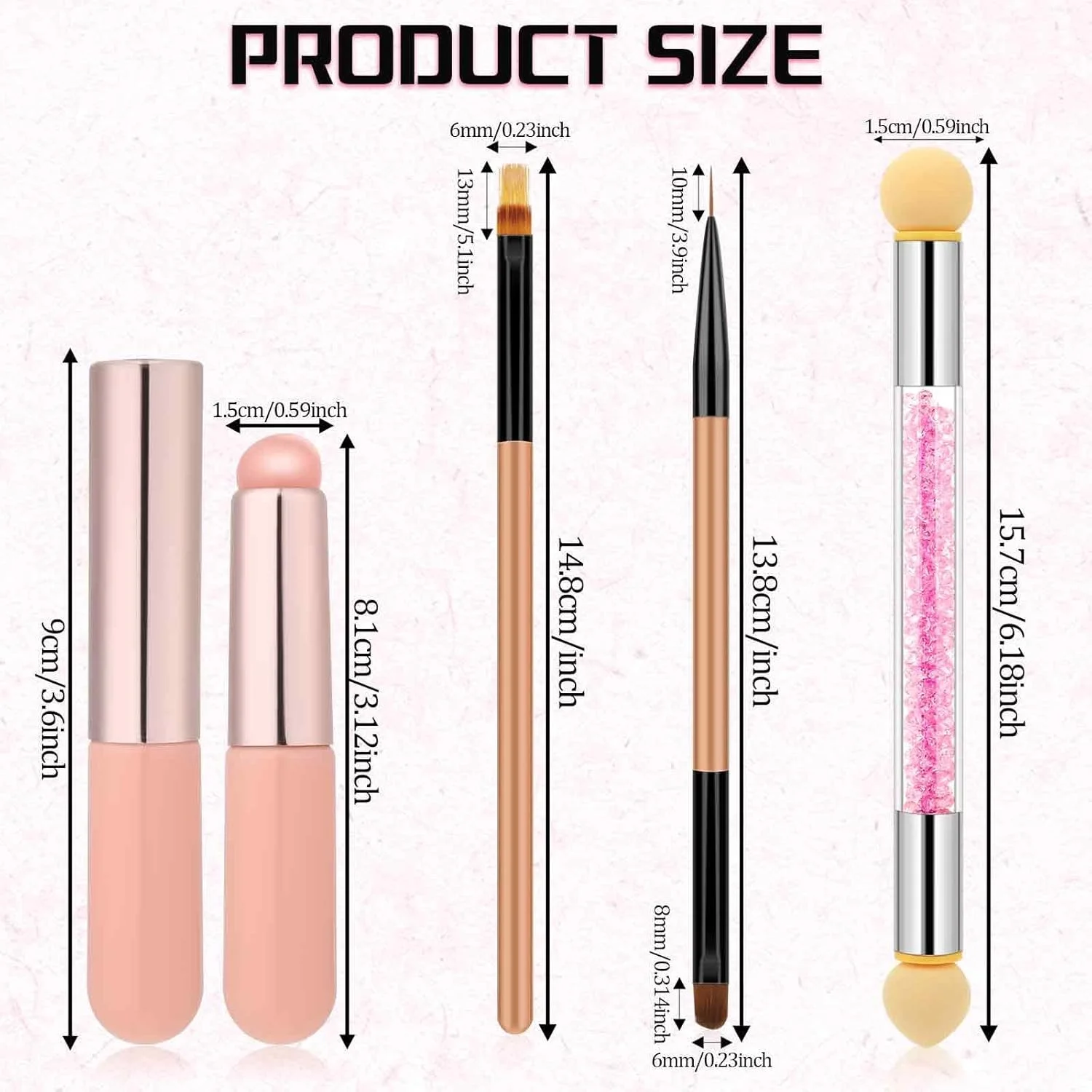 ست قلم موی آمبره ناخن Abeillo، ست برس ناخن برای ناخن های ژلی، قلم اسفنجی گرادیانی ناخن، برس های خط ناخن، برس های طراحی ناخن برای ابزارهای مانیکور DIY ناخن ست قلم موی آمبره ناخن Abeillo، ست برس ناخن برای ناخن های ژلی، قلم اسفنجی گرادیانی ناخن، برس های خط ناخن، برس های طراحی ناخن برای ابزارهای مانیکور DIY ناخن