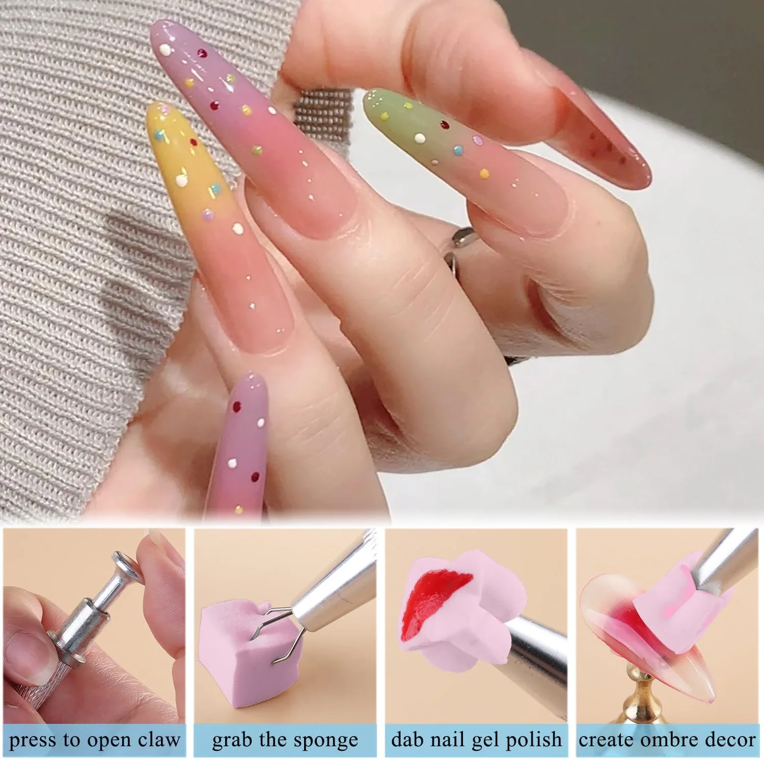 100 عدد اسفنج نرم ناخن برای آمبره، ایجاد افکت گرادیانی، اسفنج های صورتی طراحی ناخن به همراه قلم گیره ای و 6 عدد اسفنج گوه ای، برس آمبره ناخن، لوازم جانبی حرفه ای، لوازم سالن مانیکور 100 عدد اسفنج نرم ناخن برای آمبره، ایجاد افکت گرادیانی، اسفنج های صورتی طراحی ناخن به همراه قلم گیره ای و 6 عدد اسفنج گوه ای، برس آمبره ناخن، لوازم جانبی حرفه ای، لوازم سالن مانیکور