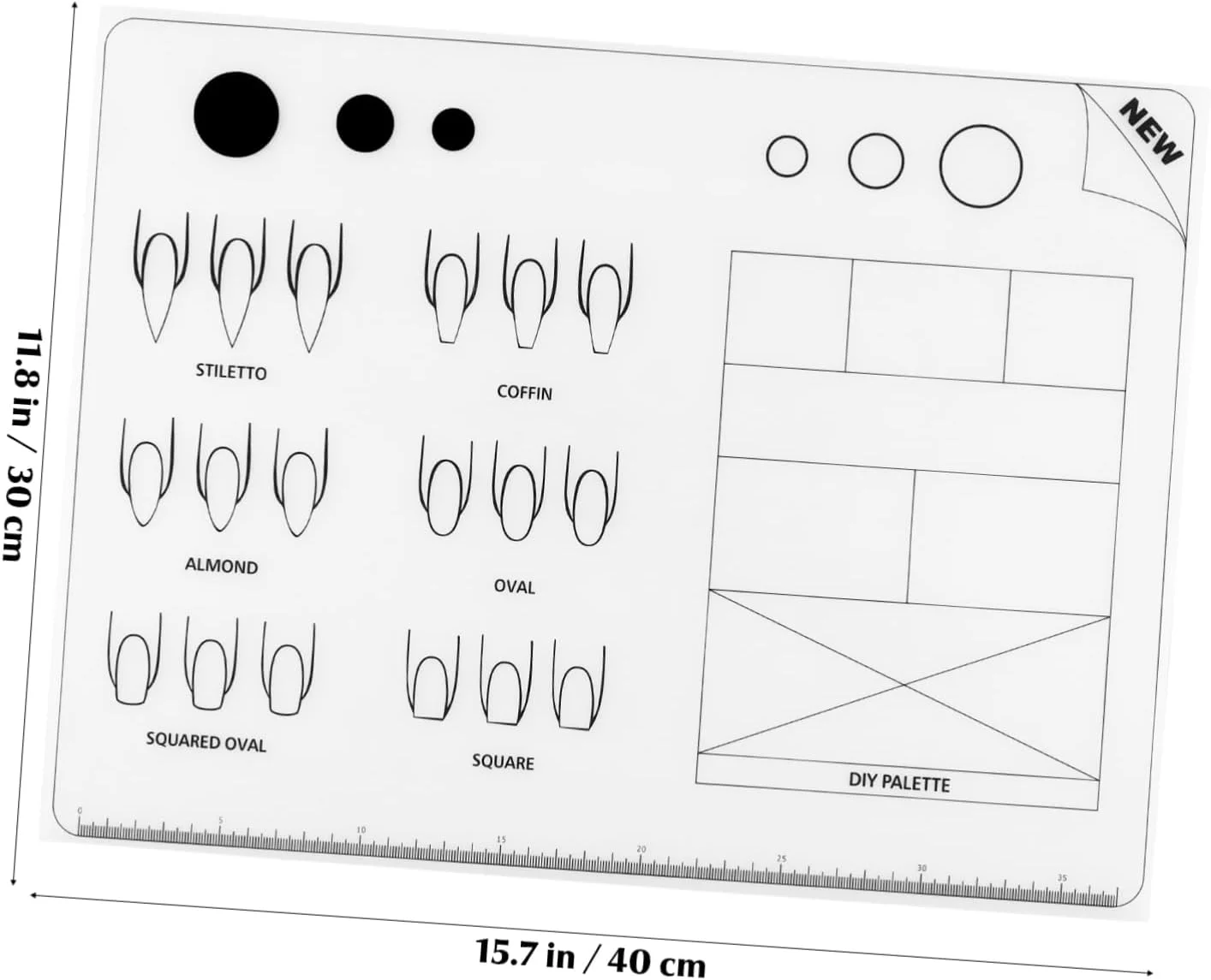 پد تمرینی طراحی ناخن آکریلیک ایپتبوم، پد سیلیکونی تمرین طراحی ناخن، تمیز کردن آسان، قابل استفاده مجدد، ابزار ناخن برای ناخن های انگشت آکریلیک پد تمرینی طراحی ناخن آکریلیک ایپتبوم، پد سیلیکونی تمرین طراحی ناخن، تمیز کردن آسان، قابل استفاده مجدد، ابزار ناخن برای ناخن های انگشت آکریلیک