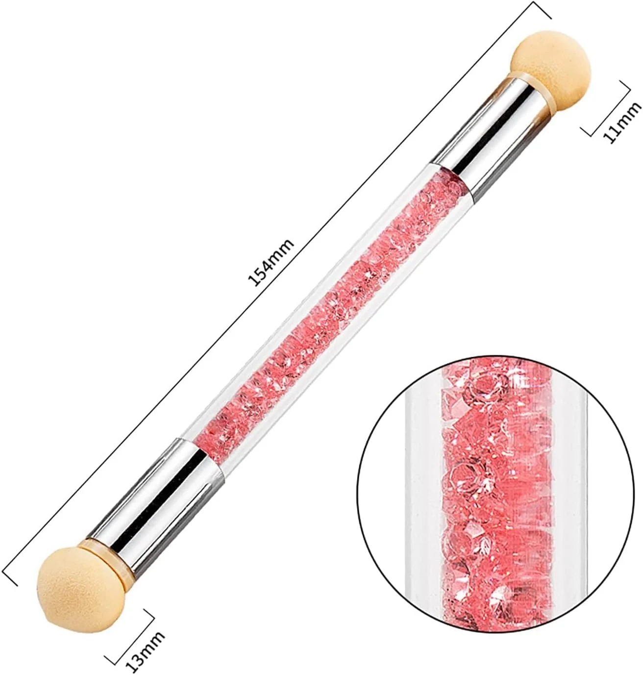 قلم اسفنجی ناخن، برس آمبره ناخن دو سر، برس های طراحی ناخن، ابزار طراحی ناخن برای سالن و استفاده شخصی با 4 عدد سری اسفنجی قابل تعویض (صورتی) قلم اسفنجی ناخن، برس آمبره ناخن دو سر، برس های طراحی ناخن، ابزار طراحی ناخن برای سالن و استفاده شخصی با 4 عدد سری اسفنجی قابل تعویض (صورتی)