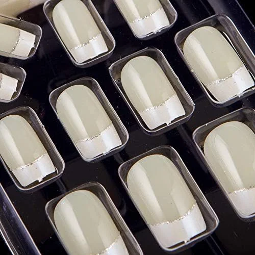 ناخن مصنوعی زنانه با طراحی نوک فرانسوی و ایربراش، چسبندگی فوق العاده و نصب آسان - 24 عدد ناخن مصنوعی زنانه با طراحی نوک فرانسوی و ایربراش، چسبندگی فوق العاده و نصب آسان - 24 عدد