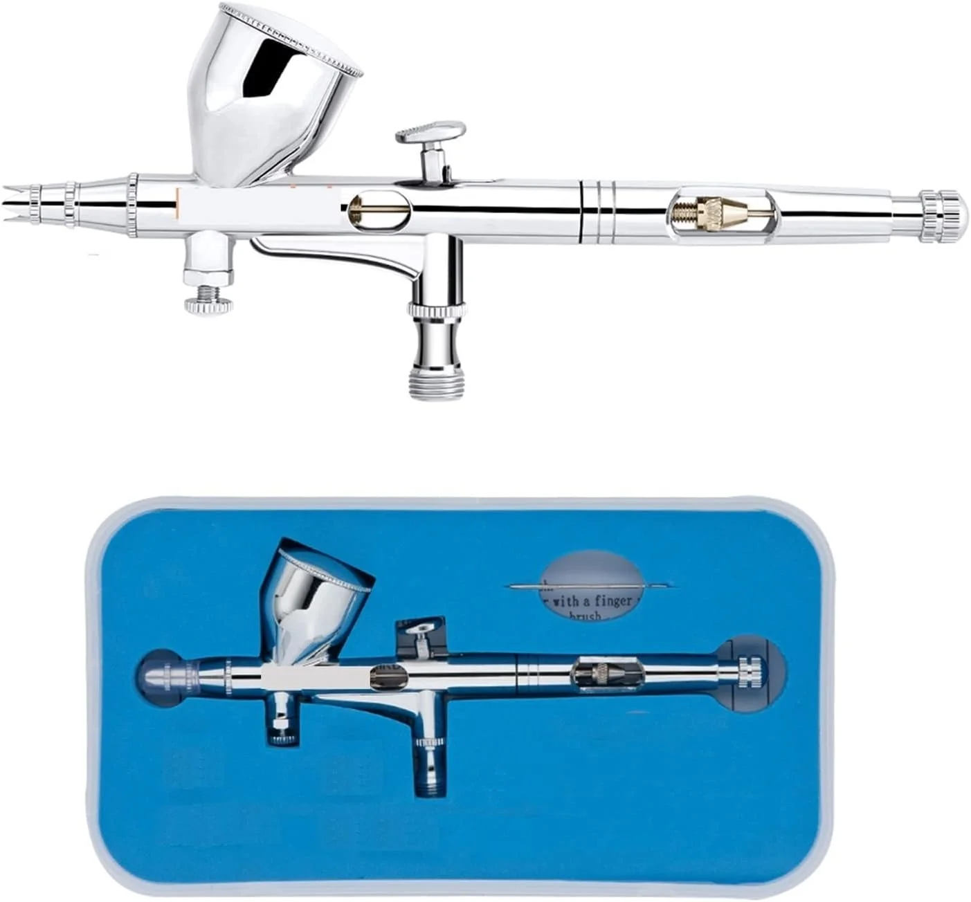 پیستوله رنگ پاش NT-180 دو حالته با مخزن ثقلی 9 سی سی مناسب برای هنر، صنایع دستی، مدل، ناخن و اتصال به کمپرسور هوا، مناسب برای پاک کردن رنگ، لکه، زنگ زدگی و غیره پیستوله رنگ پاش NT-180 دو حالته با مخزن ثقلی 9 سی سی مناسب برای هنر، صنایع دستی، مدل، ناخن و اتصال به کمپرسور هوا، مناسب برای پاک کردن رنگ، لکه، زنگ زدگی و غیره