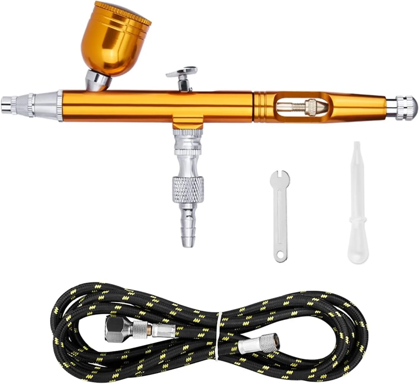 ابزار ایربراش رنگ پاش دوال اکشن گرانشی با نازل 0.3 میلی متری، برس های تزئین کیک برای آرایش، طراحی ناخن، مانیکور، تاتو، نی رنگ و کیت سندبلاست (Nct-133g-1)