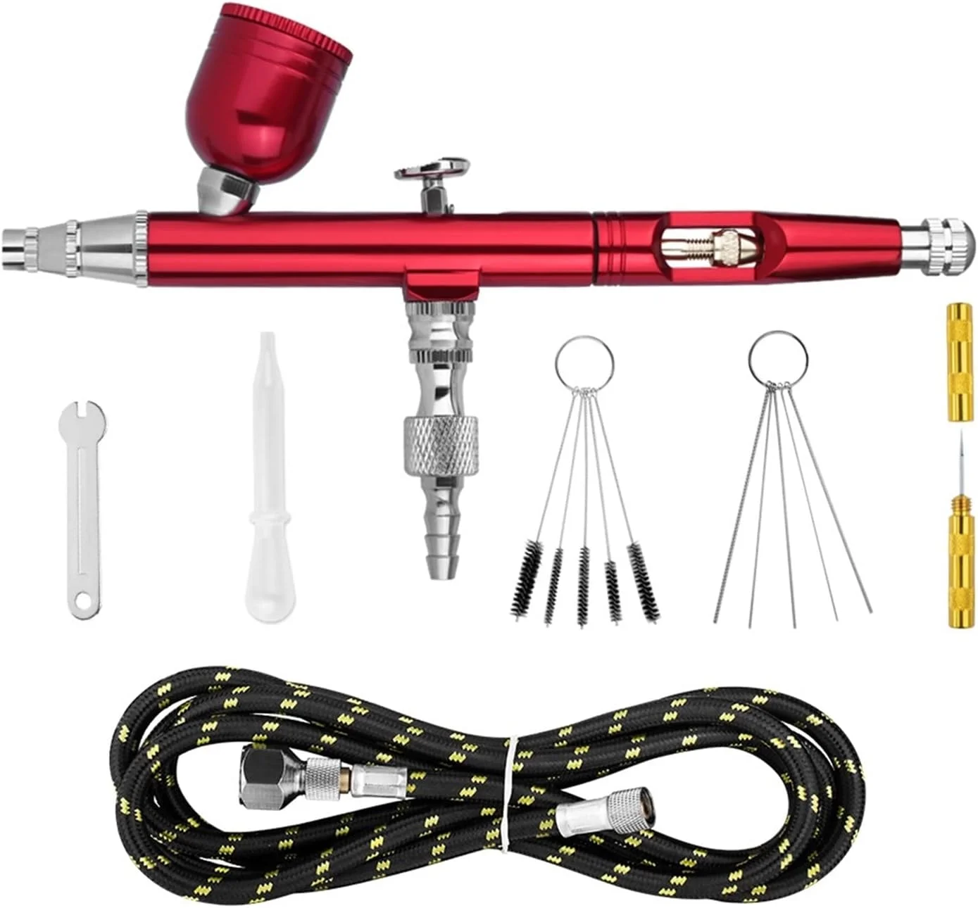 ابزار ایربراش رنگ پاش دوال اکشن گرانشی با نازل 0.3 میلی متری، برس های تزئین کیک برای آرایش، طراحی ناخن، مانیکور، تاتو، نی رنگ و کیت سندبلاست (Nct-133g-1) ابزار ایربراش رنگ پاش دوال اکشن گرانشی با نازل 0.3 میلی متری، برس های تزئین کیک برای آرایش، طراحی ناخن، مانیکور، تاتو، نی رنگ و کیت سندبلاست (Nct-133g-1)