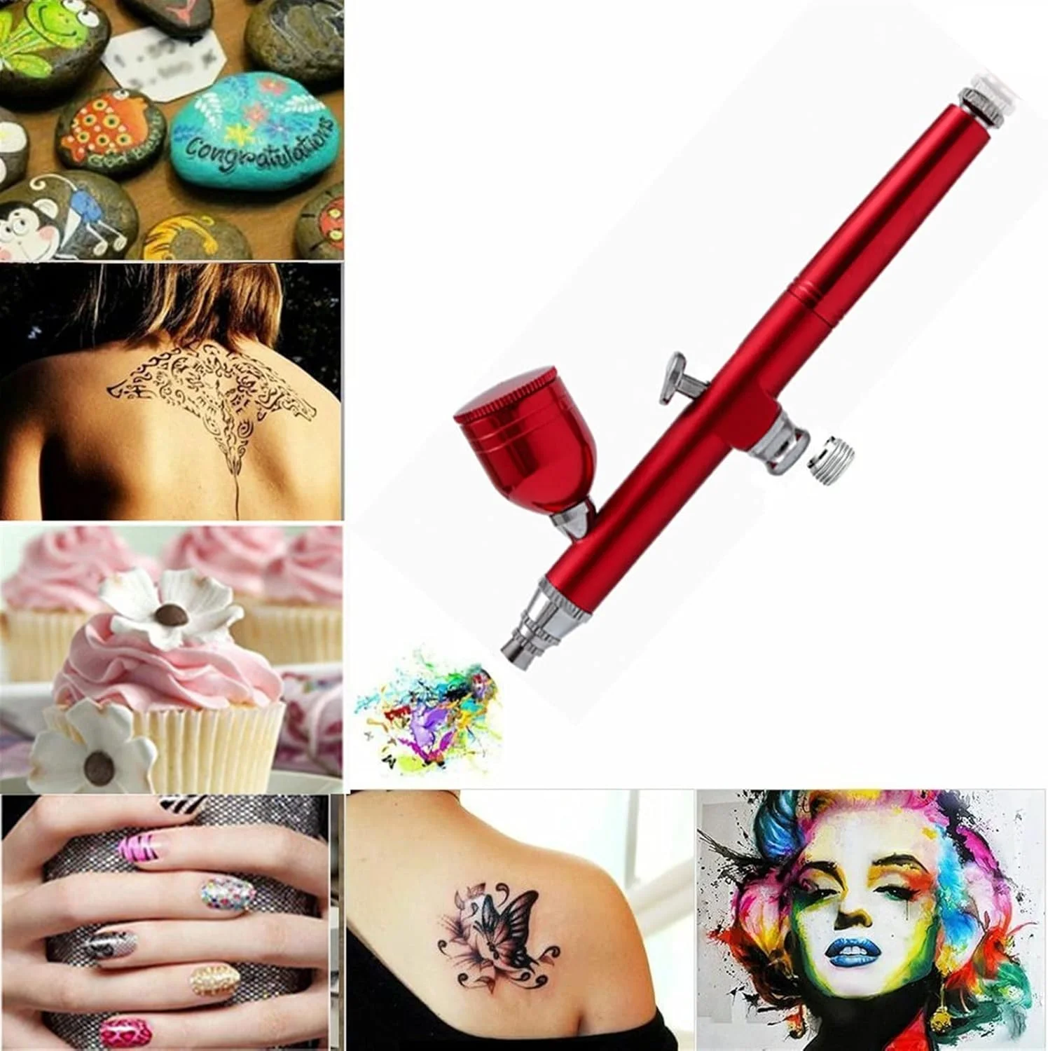 ایر براش کیت، پمپ اسپری مینی سایز، قلم و ست کمپرسور هوا برای نقاشی هنری، کاردستی، ناخن، بدن، کیک، مدل سازی و سندبلاست پرتابل (طلایی) ایر براش کیت، پمپ اسپری مینی سایز، قلم و ست کمپرسور هوا برای نقاشی هنری، کاردستی، ناخن، بدن، کیک، مدل سازی و سندبلاست پرتابل (طلایی)