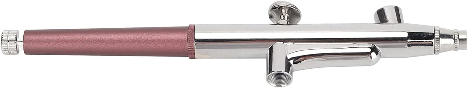 قلم ایربراش آرایشی Huleo قابل حمل با نازل 0.3 میلی متری و برس تمیز کننده لوله مناسب برای تزئین کیک - بنفش خاکستری