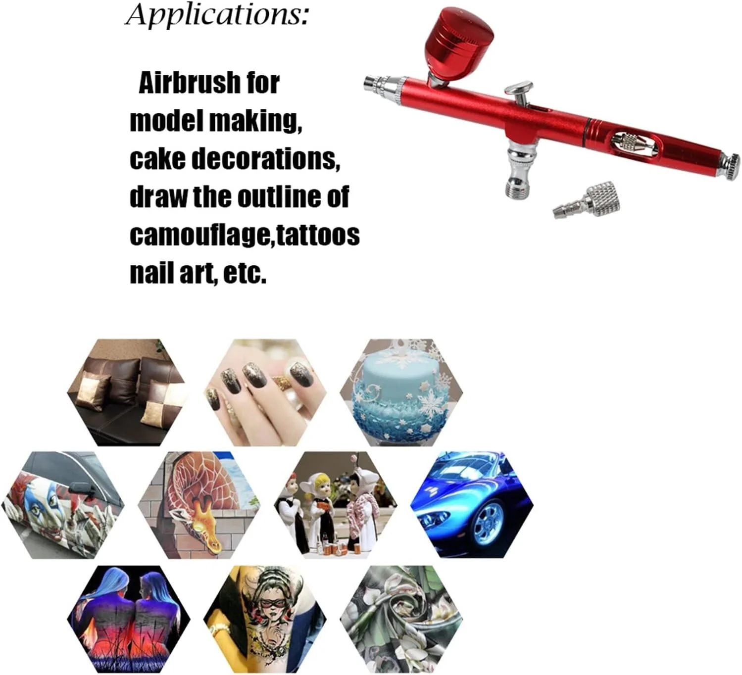 ایر براش کیت، پمپ اسپری مینی سایز، قلم و ست کمپرسور هوا برای نقاشی هنری، کاردستی، ناخن، بدن، کیک، مدل سازی و سندبلاست پرتابل (طلایی) ایر براش کیت، پمپ اسپری مینی سایز، قلم و ست کمپرسور هوا برای نقاشی هنری، کاردستی، ناخن، بدن، کیک، مدل سازی و سندبلاست پرتابل (طلایی)
