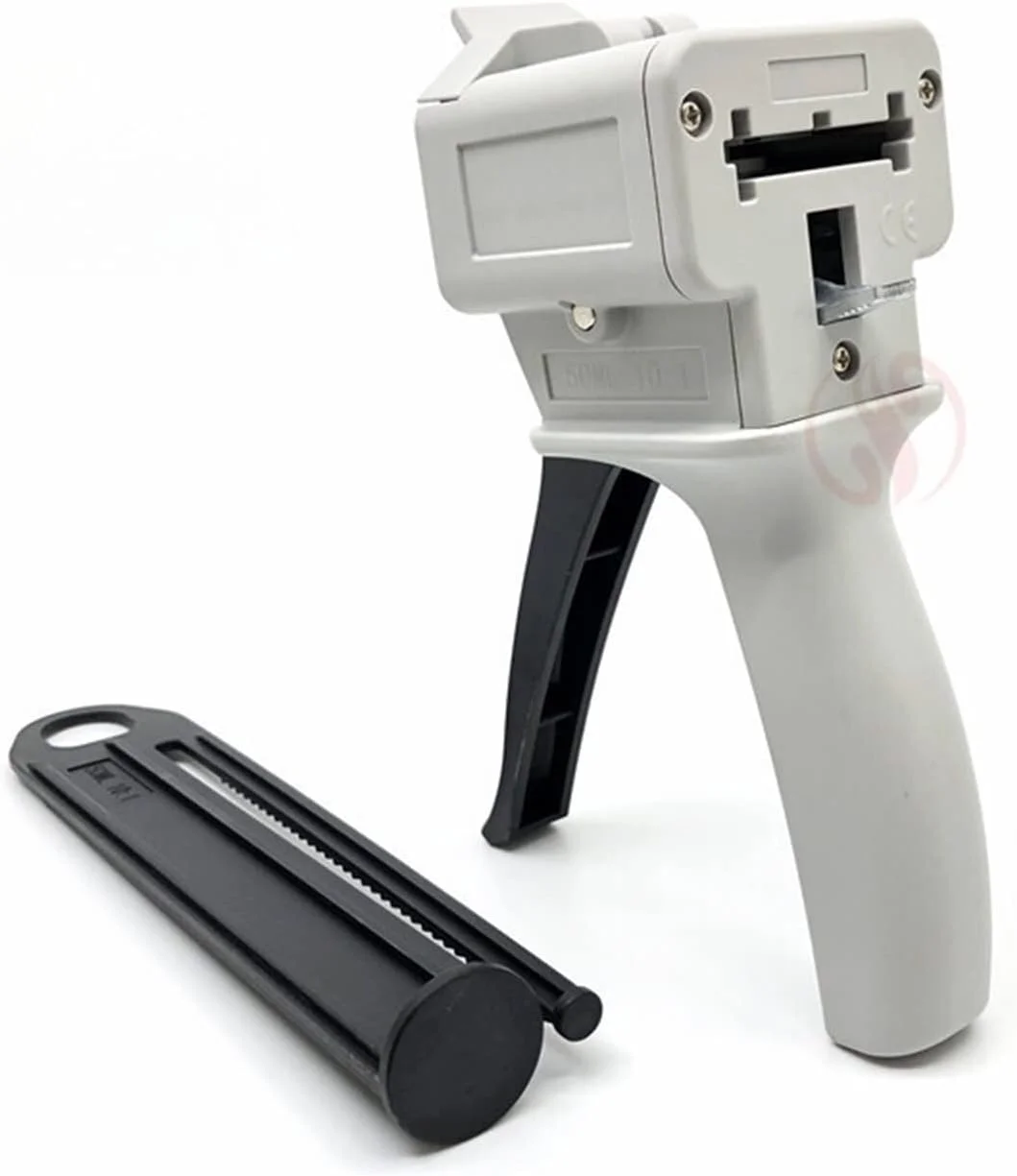 تفنگ اسپری رنگ ایر براش، تفنگ چسب حرارتی 50 میلی لیتری 1:1 1:2 10:1 AB تفنگ چسب اپوکسی، پخش کننده دستی چسب، اسکلت اپلیکاتور، کارتریج شار، ابزار درزگیری تفنگ، ابزار DIY برای هنر ناخن موقت، خودرو، سرگرمی (رنگ