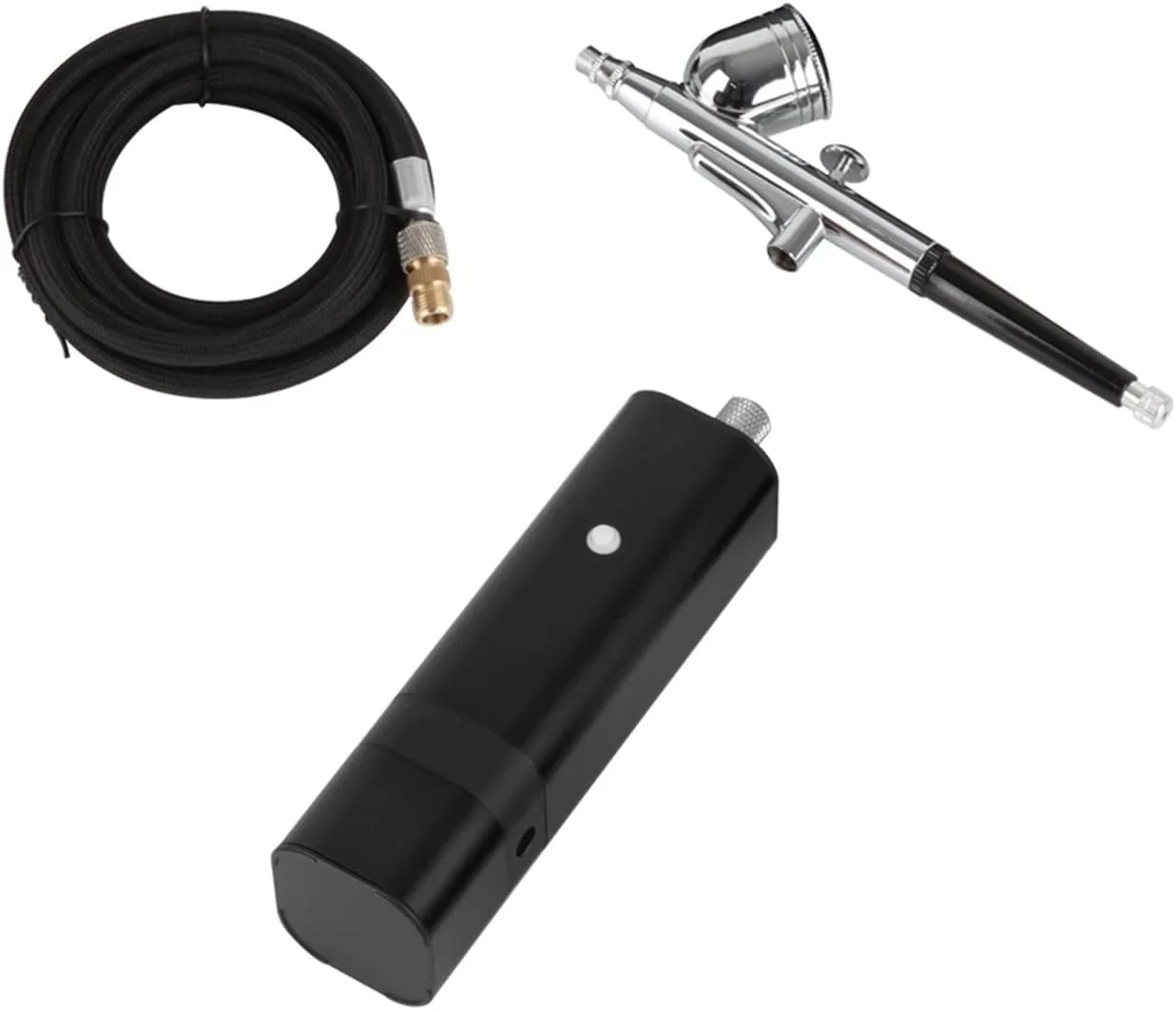 کیت ایربراش رنگ پاش با عملکرد دوگانه گرانشی برای هنر، مدل، رنگ بدن، آرایش هنرمند، خالکوبی ناخن، ابزار کیک، سندبلاست (Tm80s مشکی C)