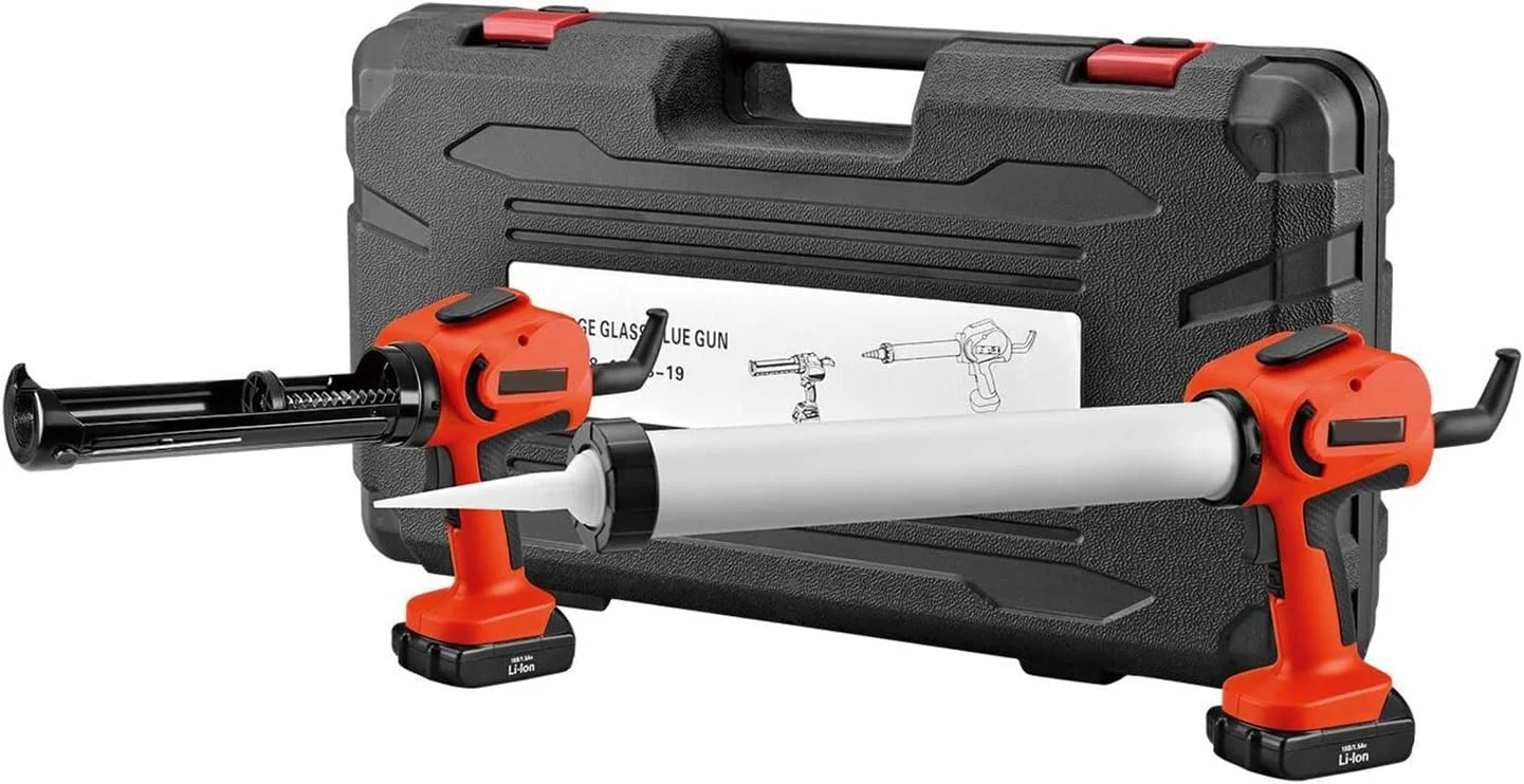 پیستوله رنگ پاش، تفنگ درزگیری برقی با قدرت رانش بالا، شامل دو عدد باتری لیتیومی 18 ولت و یک شارژر، مناسب برای هنر موقت ناخن، خودرو و سرگرمی