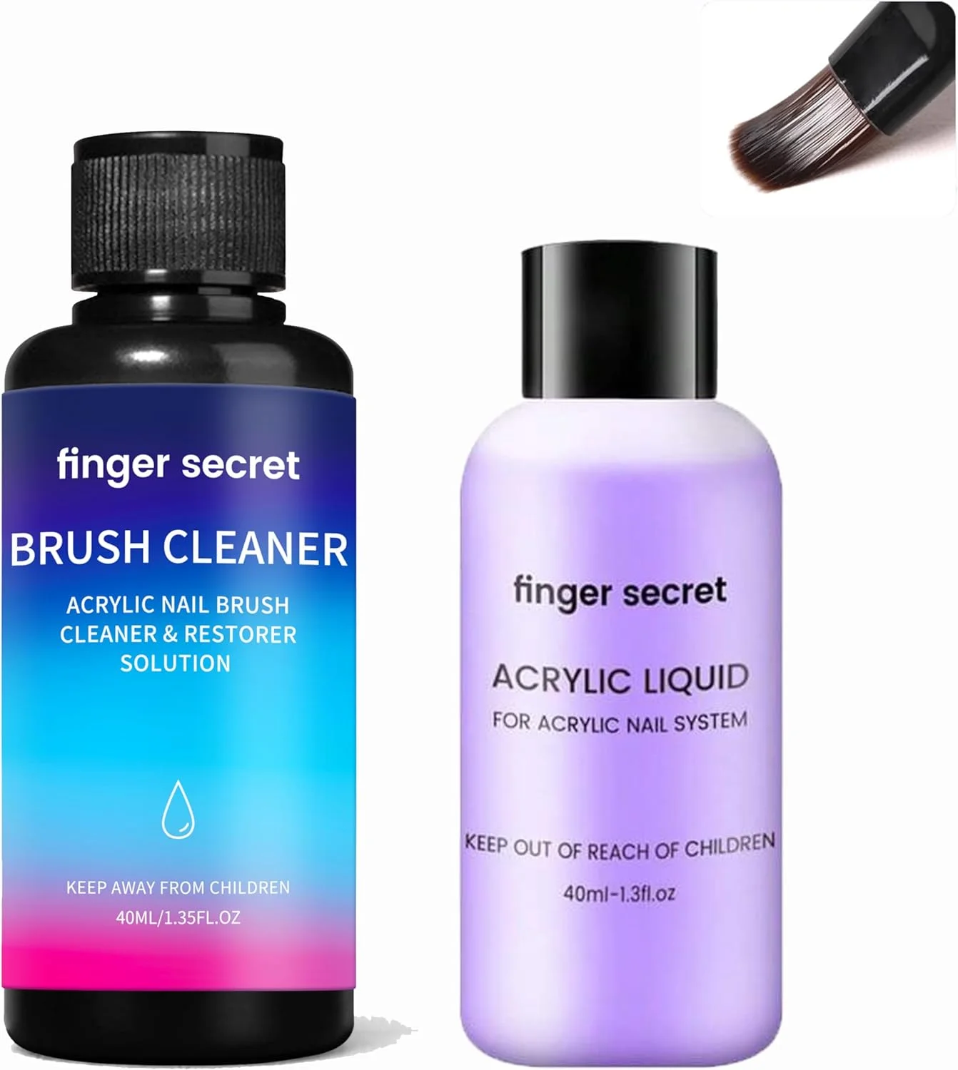 مایع تمیز کننده برس ناخن - کیت تمیز کننده برس ناخن ژلی حرفه ای با مایع آکریلیک برای نیازهای شستشوی قلم شما، تمیز کردن سریع برس های ناخن ژلی، برس های رنگ، ایربراش ها، ابزارهای هنری.