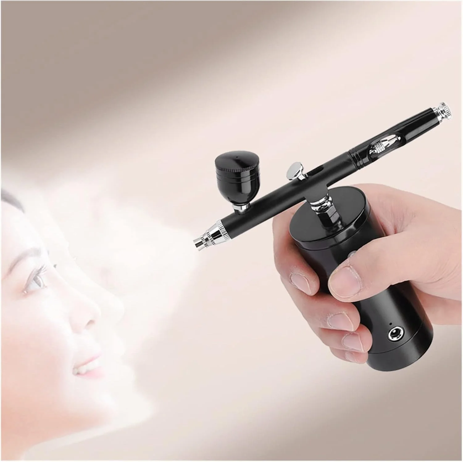 ایر براش مینی رنگ پاش با قدرت بالا، کنترل سوییچ قوی، تجاری، بهترین کیت های مستر اسپری برای برنزه کردن (قسمت B قرمز)