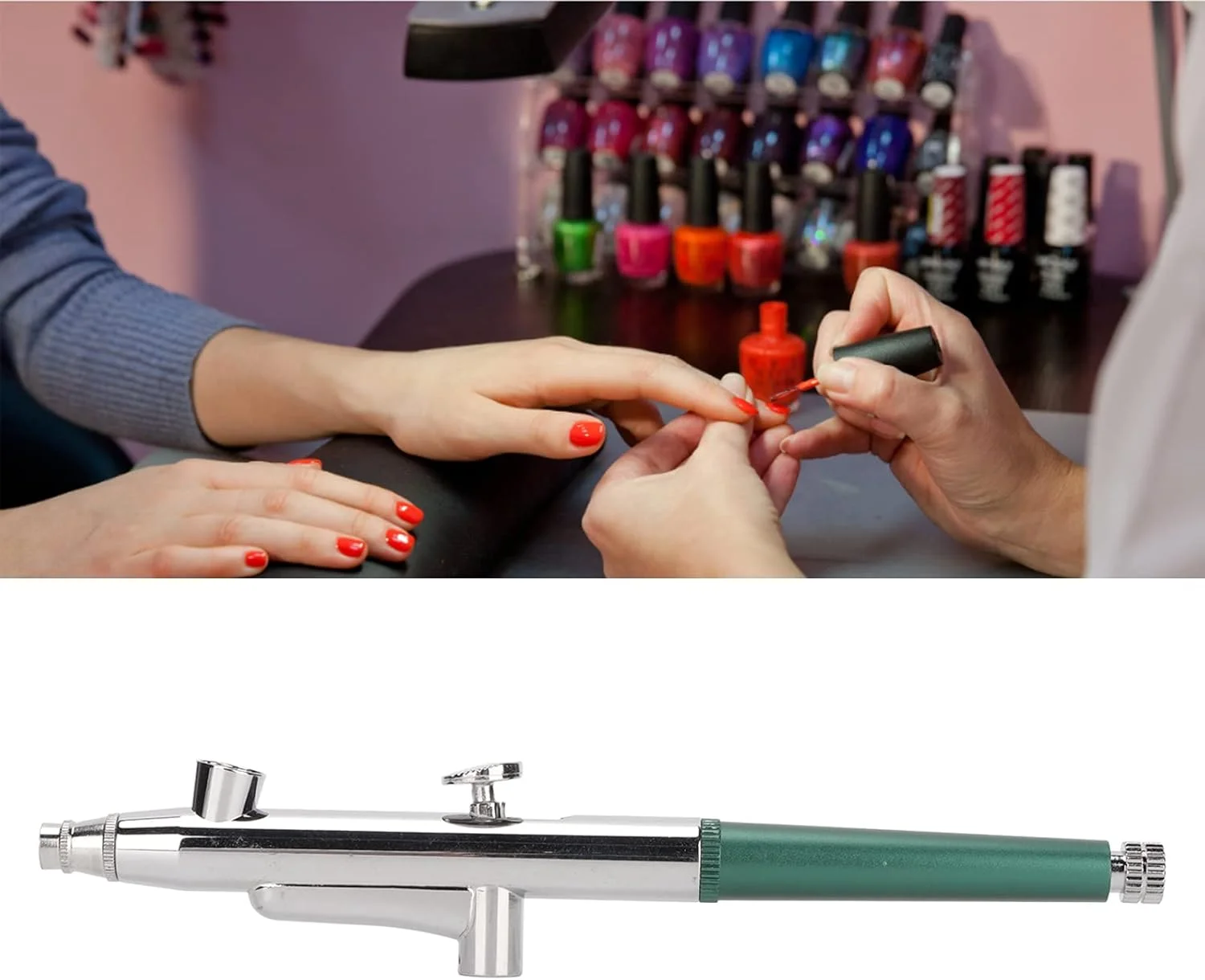 قلم ایربراش آرایشی هولئو، نازل 0.3 میلیمتری، مناسب برای تمیز کردن لوله و تزئین کیک - سبز قلم ایربراش آرایشی هولئو، نازل 0.3 میلیمتری، مناسب برای تمیز کردن لوله و تزئین کیک - سبز