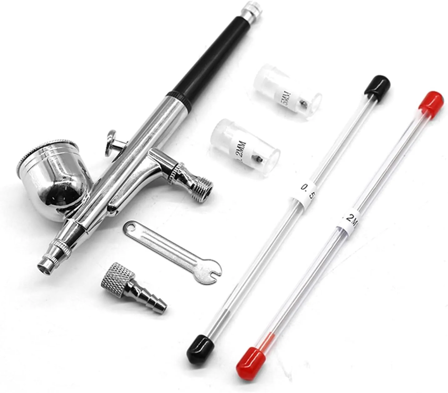 ایر براش اسپری گرانشی دوال اکشن مینی ایربراش رنگ آمیزی ناخن آرایش صورت هنر ابزار DIY 0.2mm/0.3mm/0.5mm برای خودرو موقت و سرگرمی