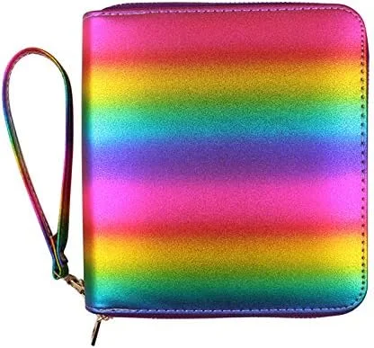 کیف نگهداری 120 تایی پلیت های طراحی ناخن با زیپ دوبل و رنگین کمانی کیف نگهداری 120 تایی پلیت های طراحی ناخن با زیپ دوبل و رنگین کمانی