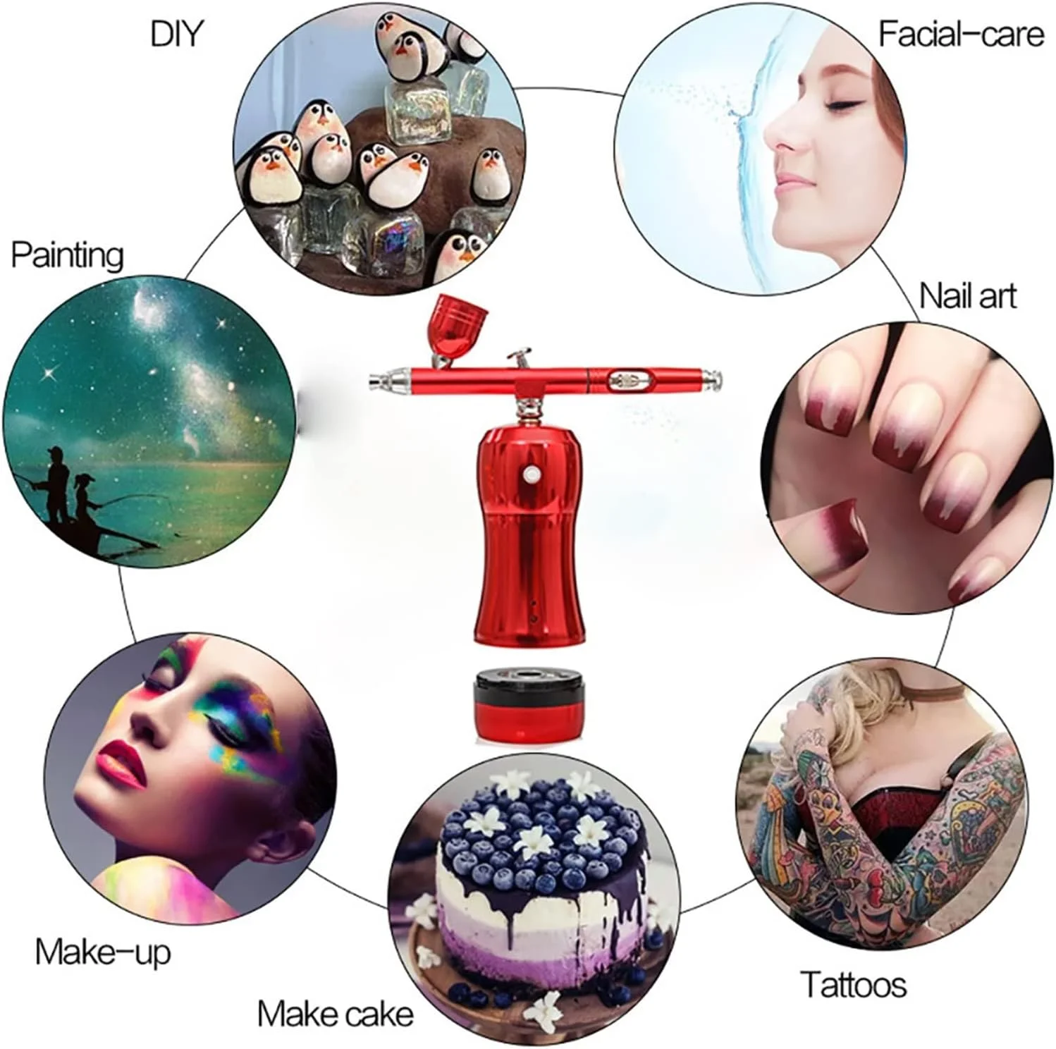 پیستوله رنگ پاش ایربراش با کمپرسور بی سیم قابل شارژ مناسب خودرو، ابزار رنگ پاشی (خاکستری روشن) پیستوله رنگ پاش ایربراش با کمپرسور بی سیم قابل شارژ مناسب خودرو، ابزار رنگ پاشی (خاکستری روشن)