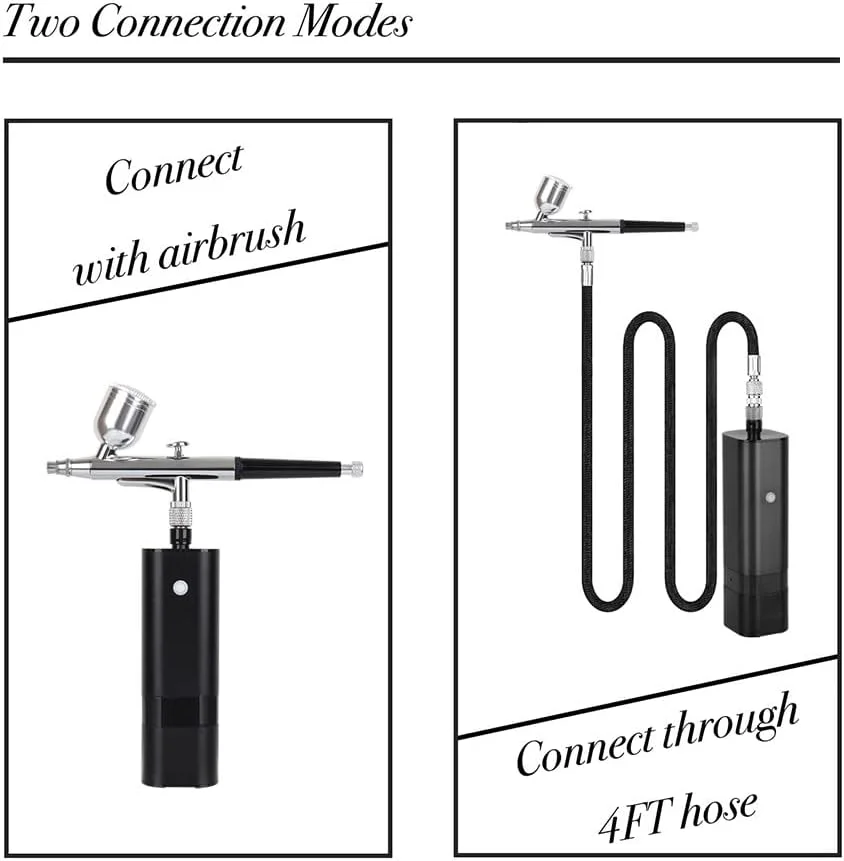 کمپرسور ایربراش بی سیم، تفنگ اسپری قابل حمل دوگانه، دستگاه آبرسانی لوکس صورت، دو روش کنترل، اتمیزاسیون نفیس، قرمز کمپرسور ایربراش بی سیم، تفنگ اسپری قابل حمل دوگانه، دستگاه آبرسانی لوکس صورت، دو روش کنترل، اتمیزاسیون نفیس، قرمز
