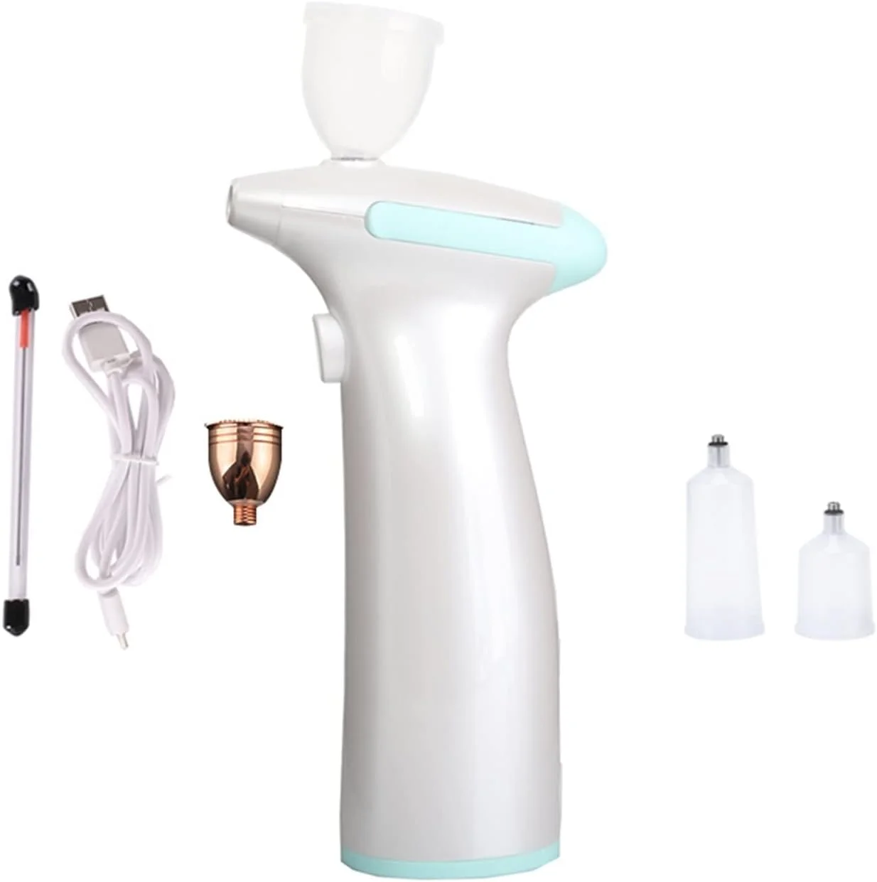 ایر براش مینی بی سیم با کمپرسور، ابزار حرفه ای قدرتمند برای آرایش، طراحی و نقاشی (آبی)