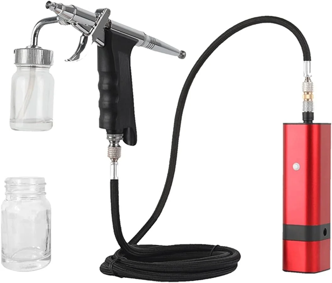 ایر براش اتوماتیک استارت استاپ برای رنگ آمیزی، تزئین کیک، کمپرسور ایربراش با ظرفیت بزرگ 20CC، دستگاه فنجانی برای رنگ آمیزی مواد غذایی، کیت سند بلاستر (سفید) ایر براش اتوماتیک استارت استاپ برای رنگ آمیزی، تزئین کیک، کمپرسور ایربراش با ظرفیت بزرگ 20CC، دستگاه فنجانی برای رنگ آمیزی مواد غذایی، کیت سند بلاستر (سفید)