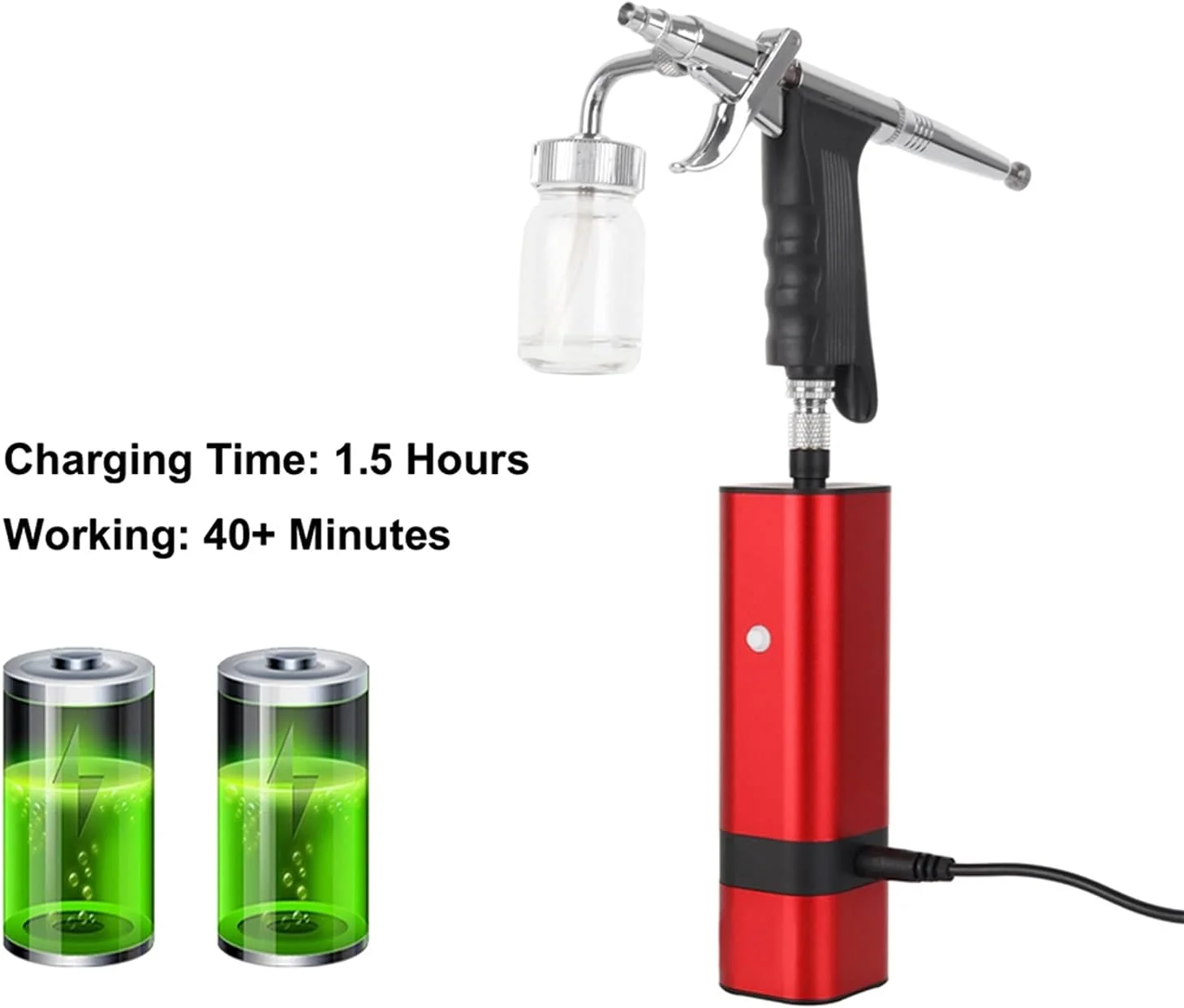 ایر براش اتوماتیک استارت استاپ برای رنگ آمیزی، تزئین کیک، کمپرسور ایربراش با ظرفیت بزرگ 20CC، دستگاه فنجانی برای رنگ آمیزی مواد غذایی، کیت سند بلاستر (سفید) ایر براش اتوماتیک استارت استاپ برای رنگ آمیزی، تزئین کیک، کمپرسور ایربراش با ظرفیت بزرگ 20CC، دستگاه فنجانی برای رنگ آمیزی مواد غذایی، کیت سند بلاستر (سفید)